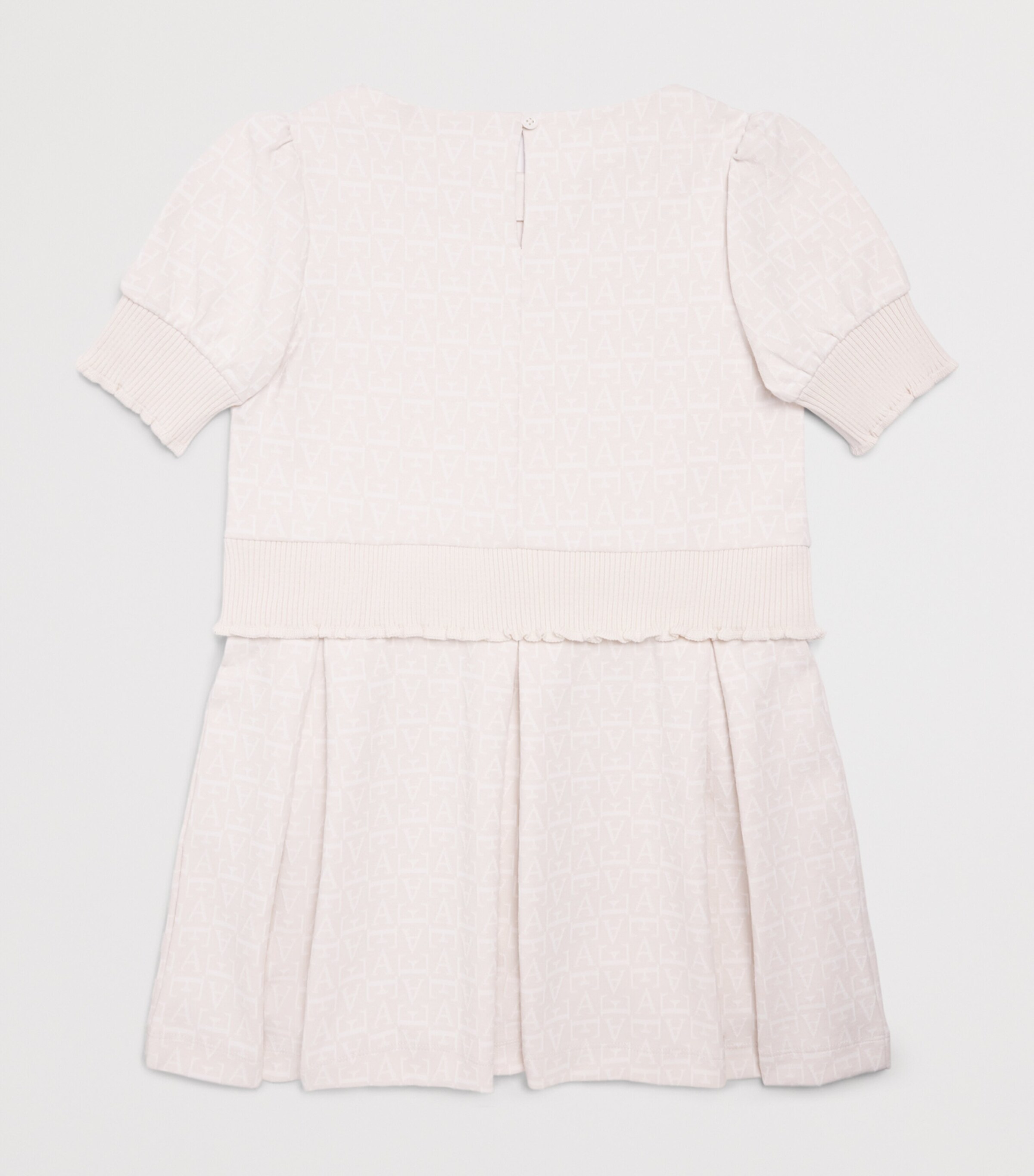 Emporio Armani Kids Monogram Jacquard Dress (4-14 Years) White Sand Image 2