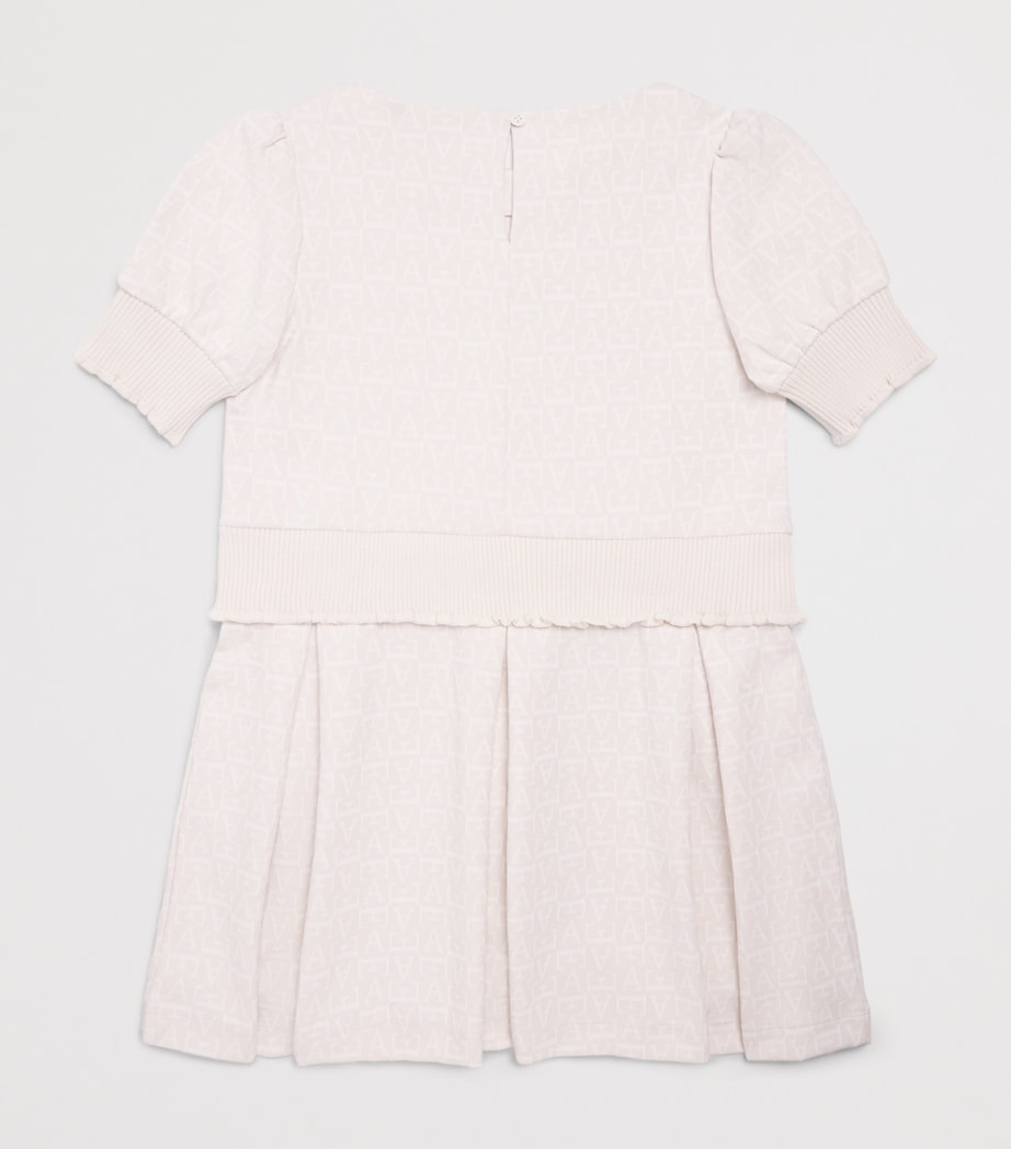 Emporio Armani Kids Monogram Jacquard Dress (4-14 Years) White Sand Image 2