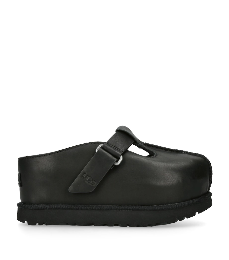 UGG Leather Goldenstar Hi Clogs Black Image 1