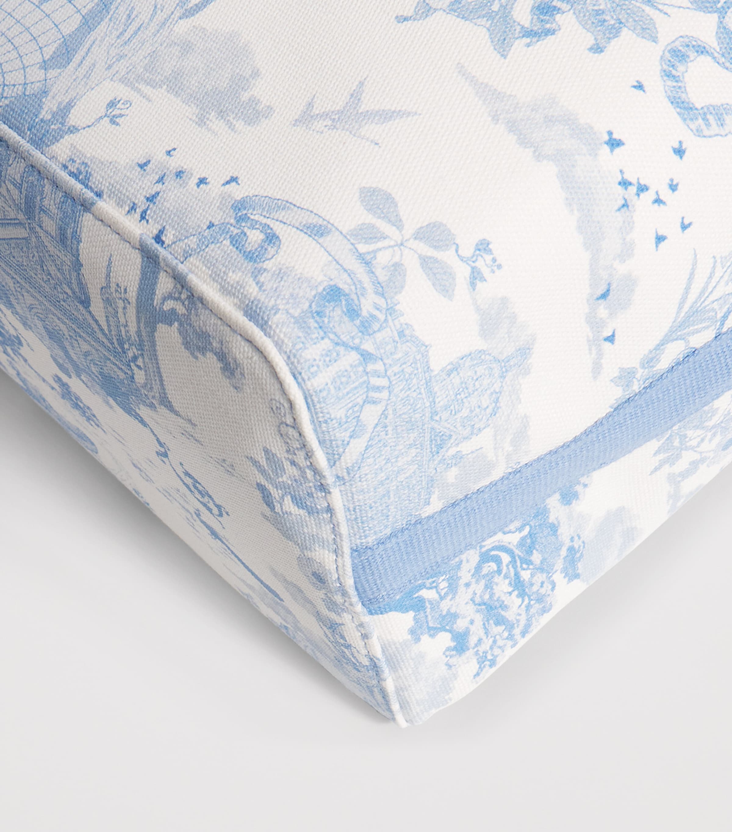 Medium Toile Print Tote Bag BLUE Image 3