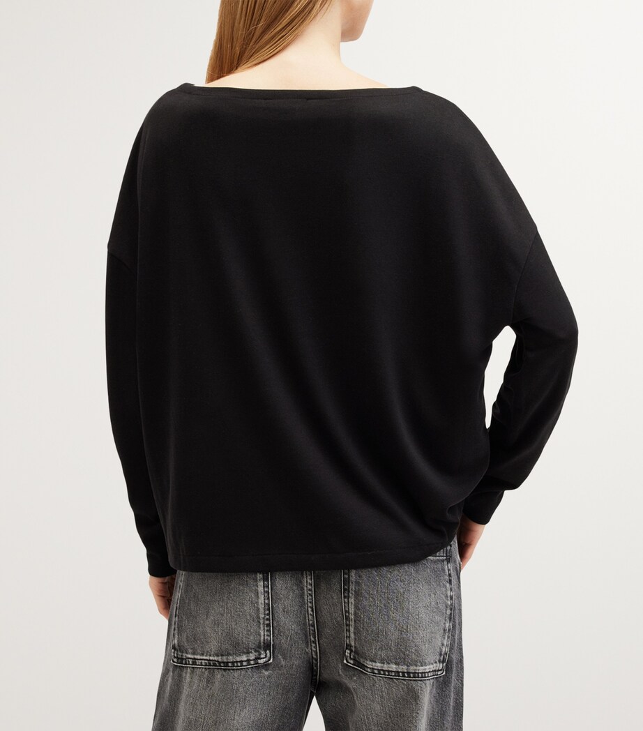 AllSaints Womens Rita T-Shirt Black Image 7