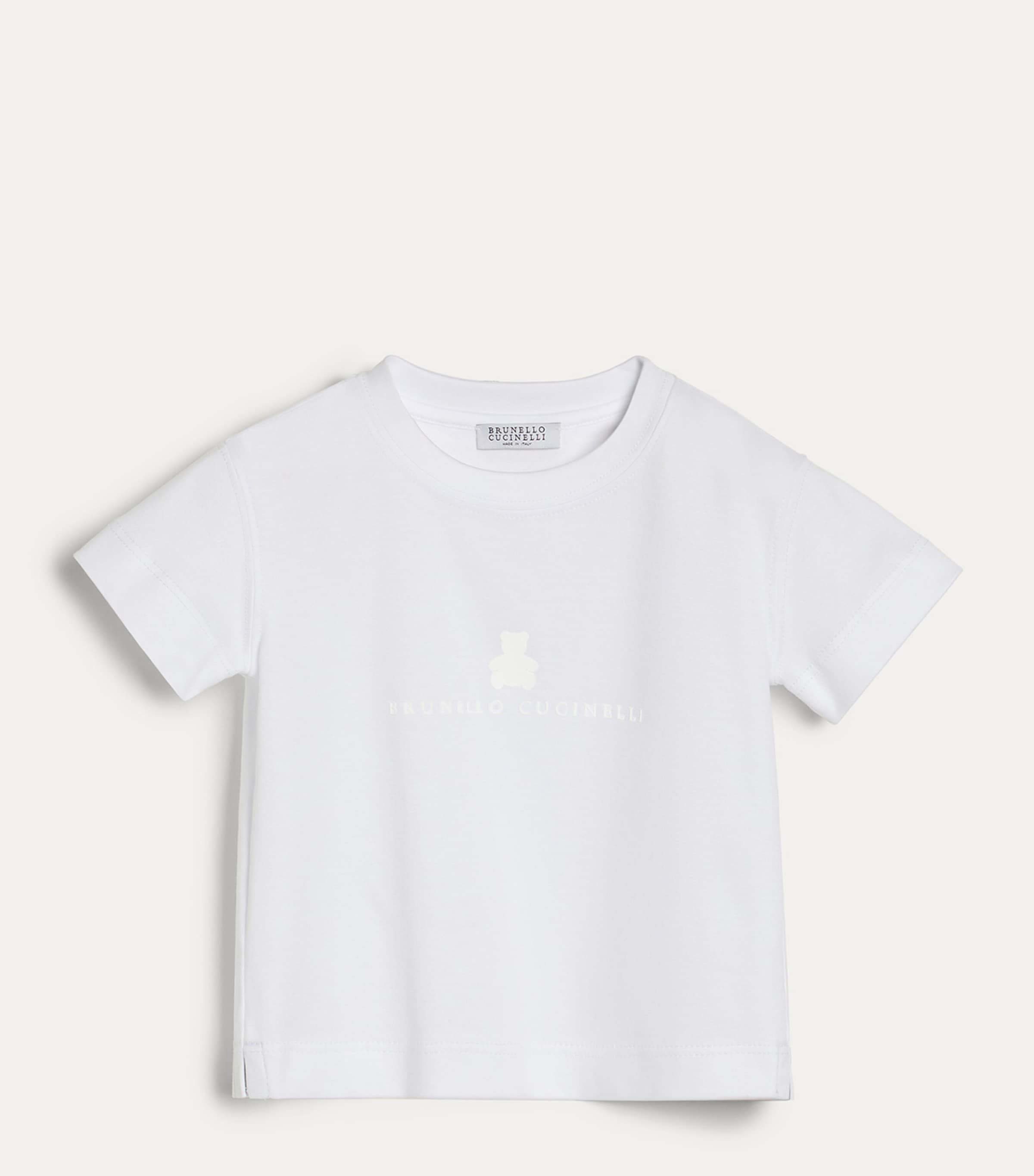Brunello Cucinelli Kids Cotton Logo T-Shirt (3-18 Months) Image 3