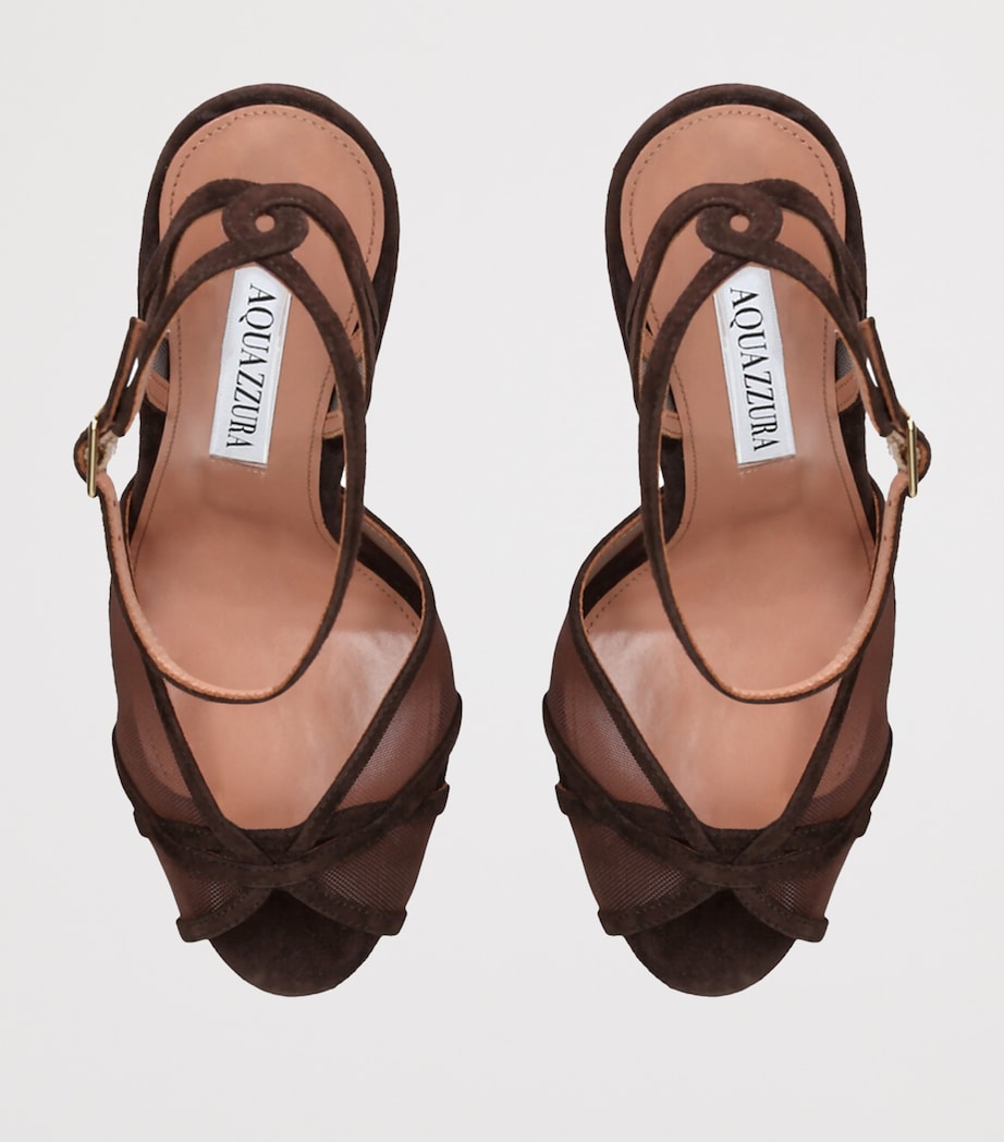 Suede Shear Plateau Sandals 130 BROWN Image 4