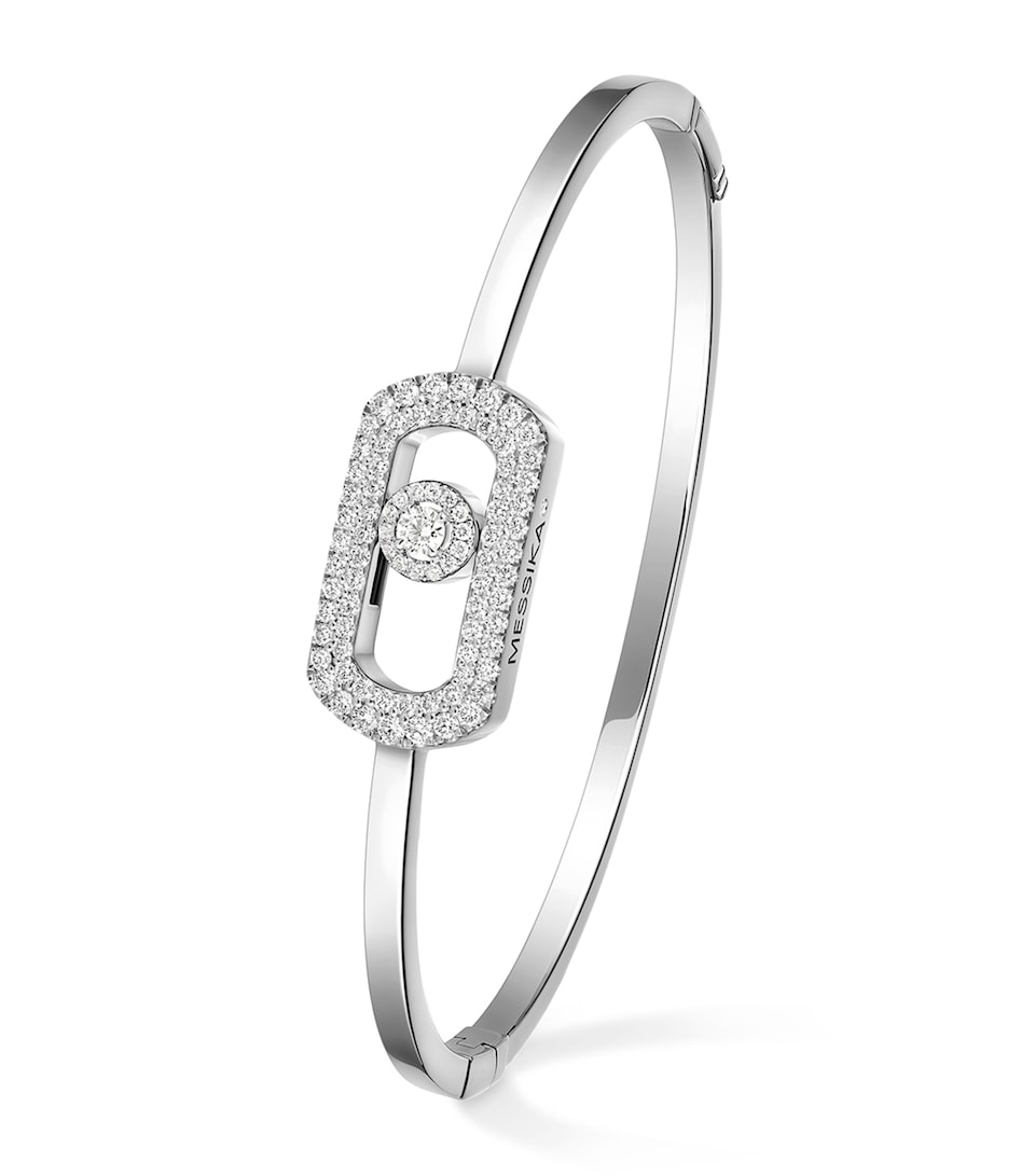White Gold and Diamond So Move Pavé Bangle
