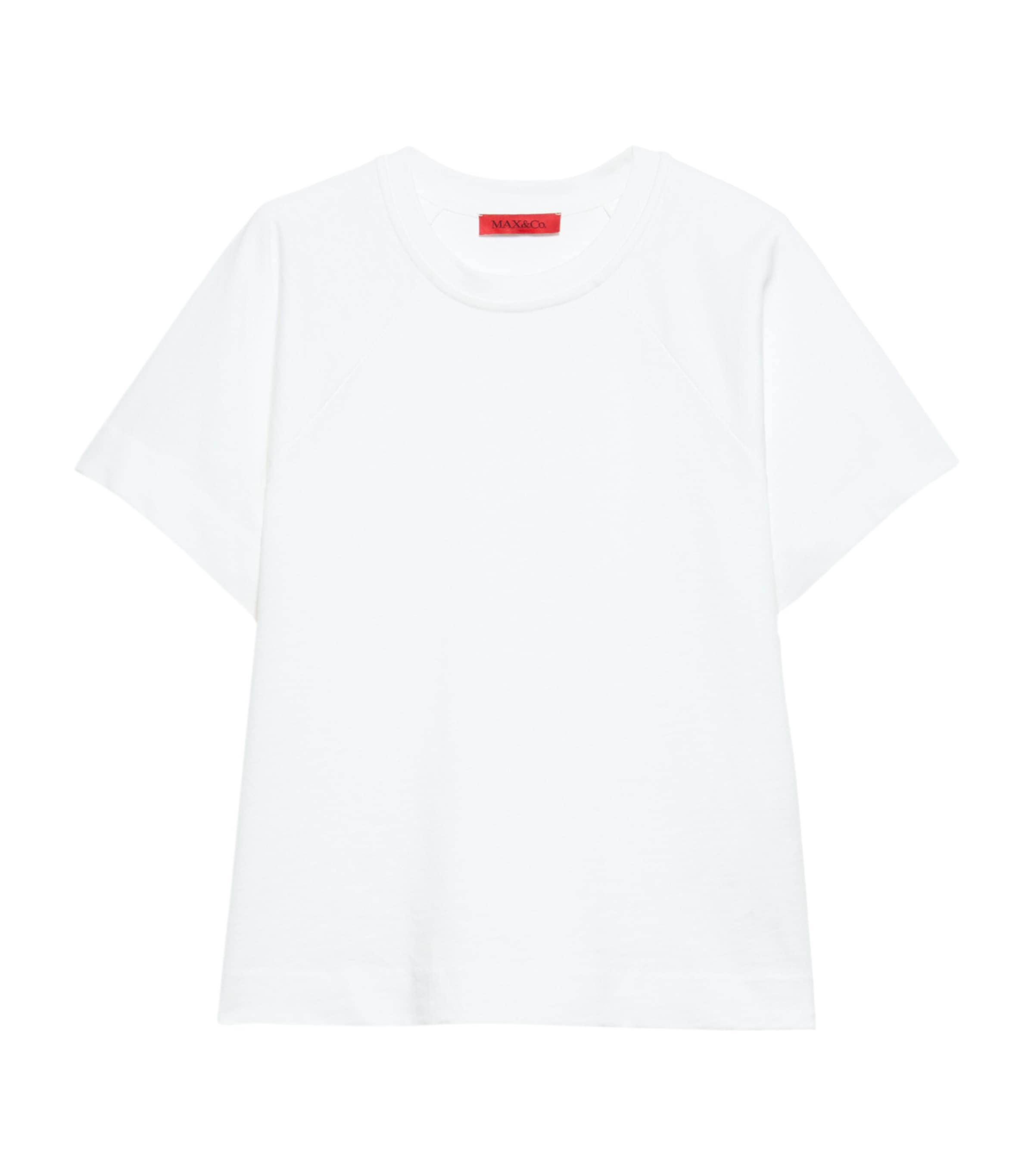 MAX&Co. Womens Cotton-Linen T-Shirt Optical White Image 1