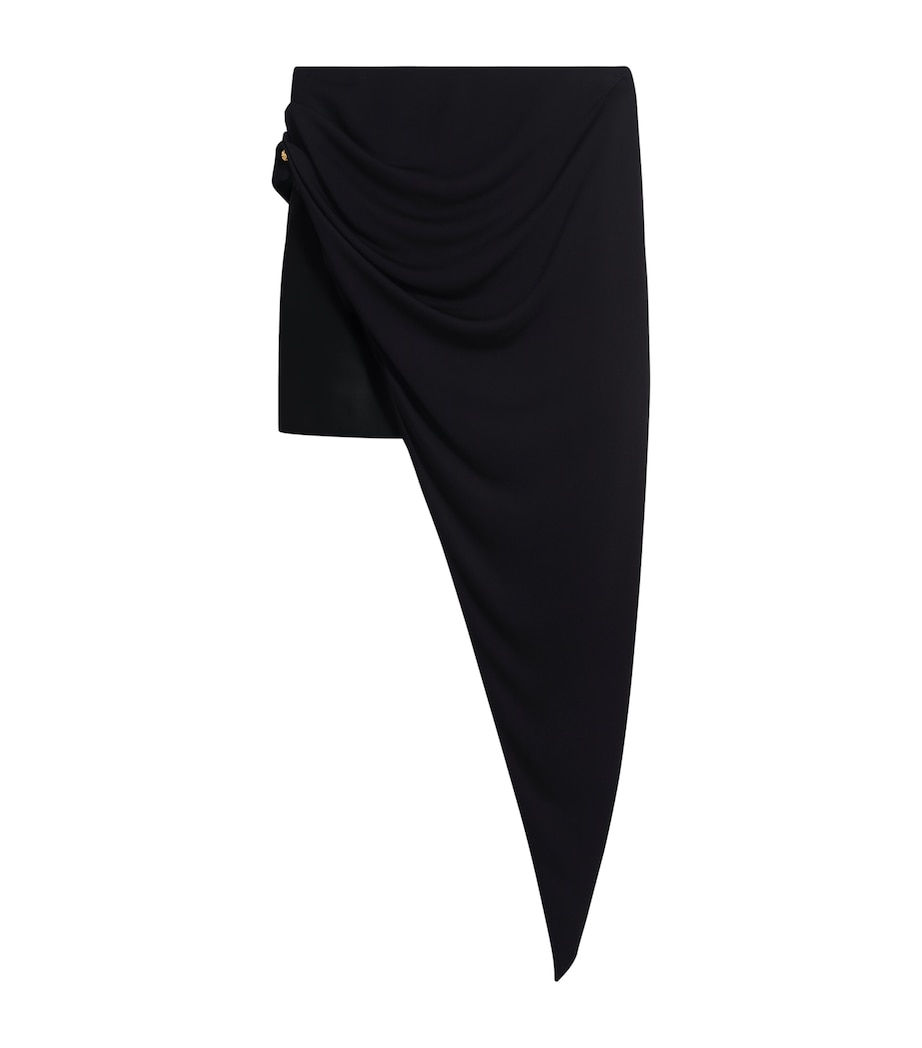 Asymmetrical Mini Skirt 999 BLACK Image 6