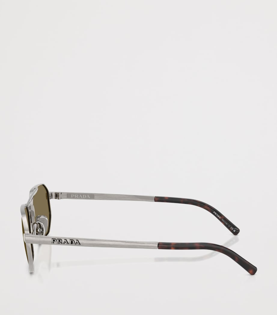 Prada Metal Irregular Sunglasses Grey Image 3