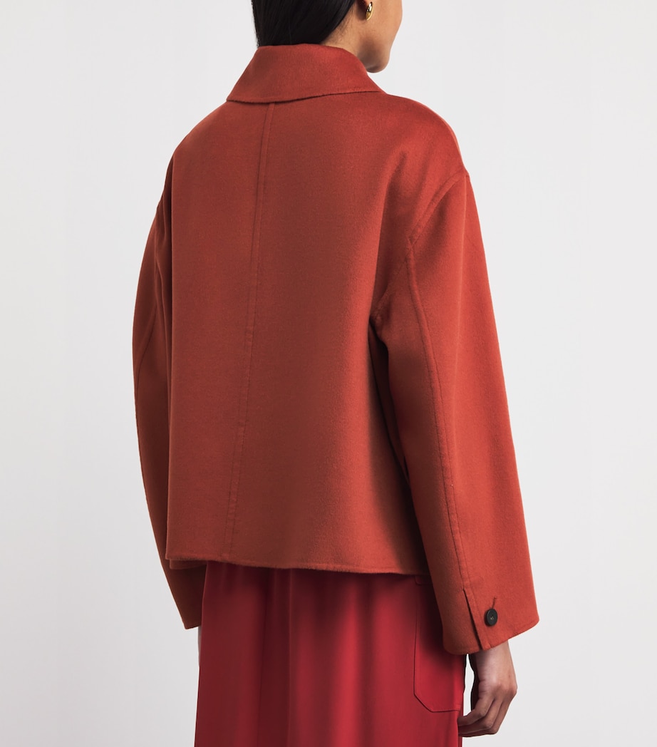 Wool-Silk Cropped Kalaa Jacket TERRACOTTA Image 5
