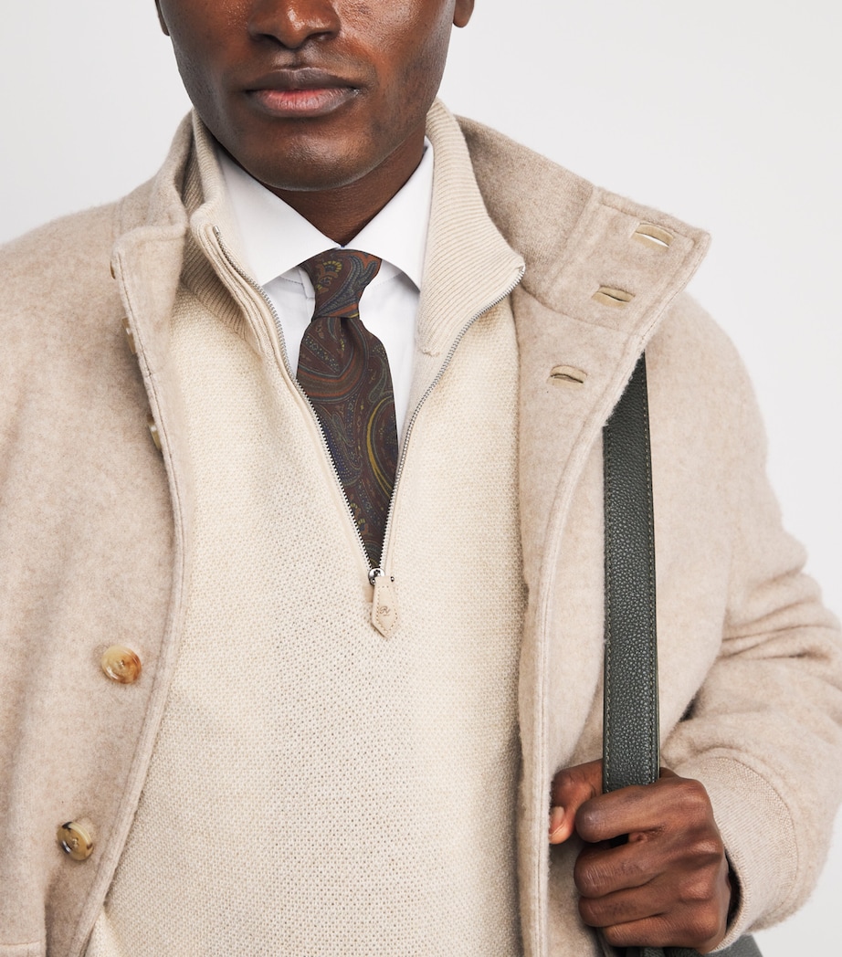 Silk Paisley Print Tie REDWOOD MU Image 2