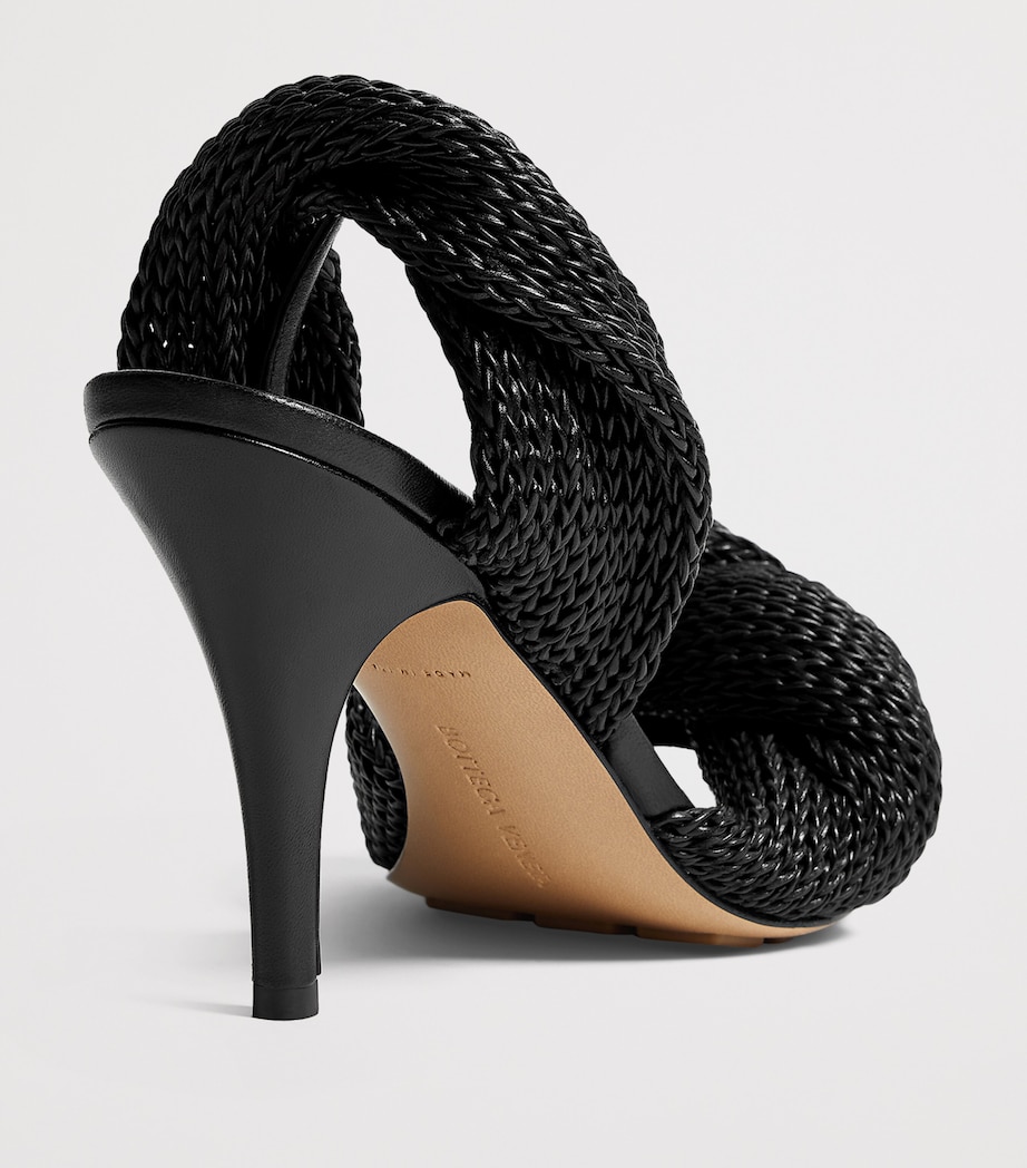 Bottega Veneta Lambskin Woven Grace Slingback Sandals 90 Image 4