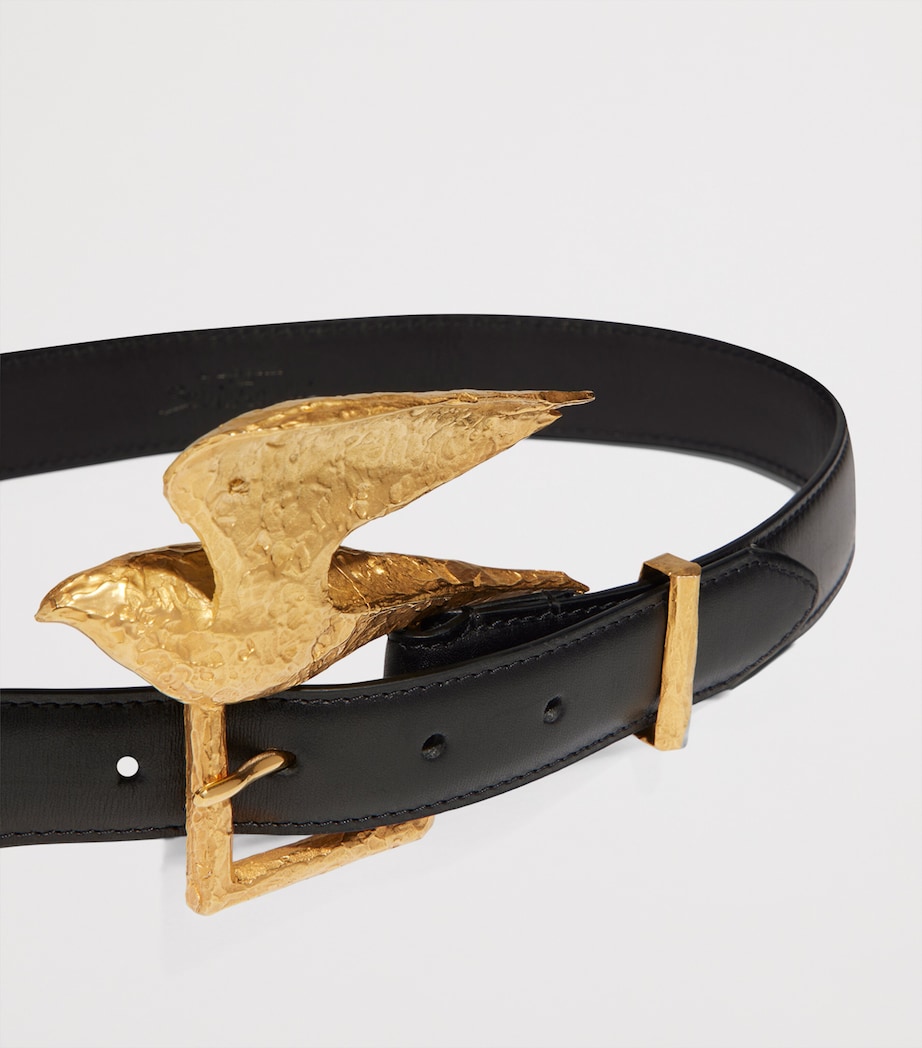 Schiaparelli Leather Hummingbird Belt Black Image 2
