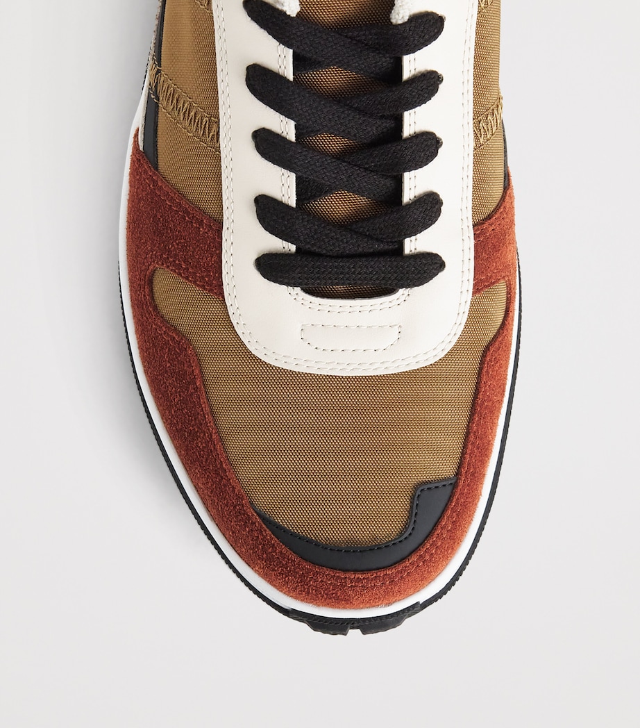 Suede-Trim Panelled Crossing Sneakers 2400 Image 5