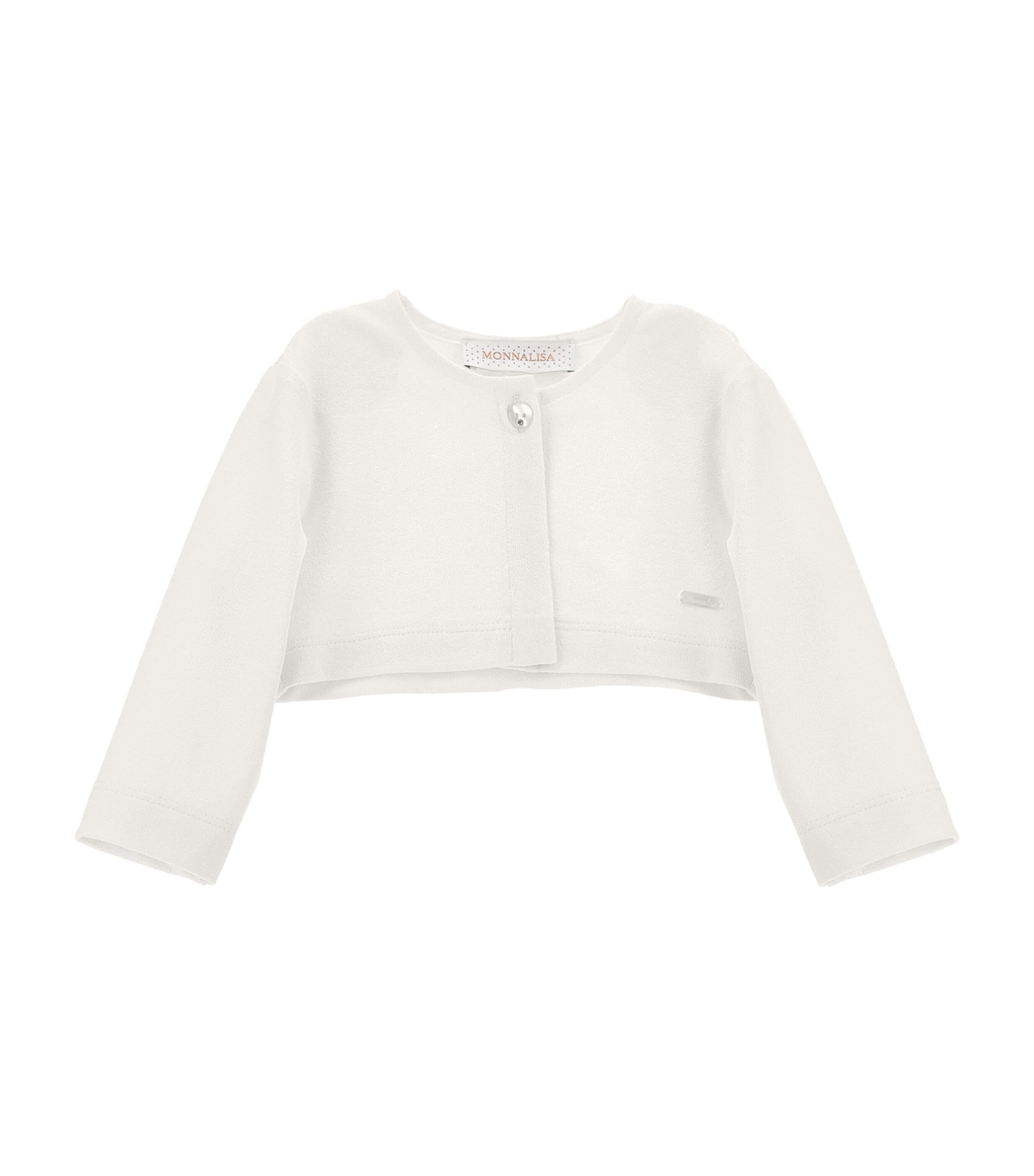 Monnalisa Cropped Cardigan In White