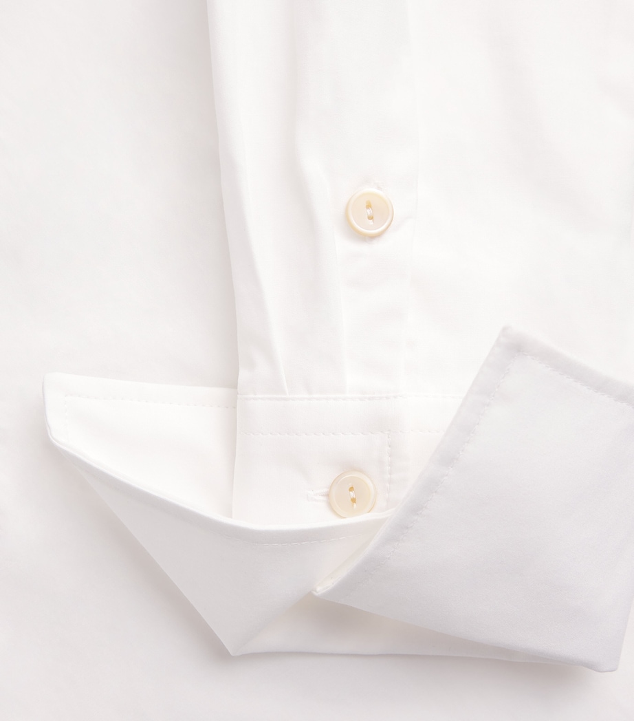 Palmer//Harding Womens Cotton Deconstructed Asymmetric Sonder Shirt Wht Whte Cttn Poplin Image 7