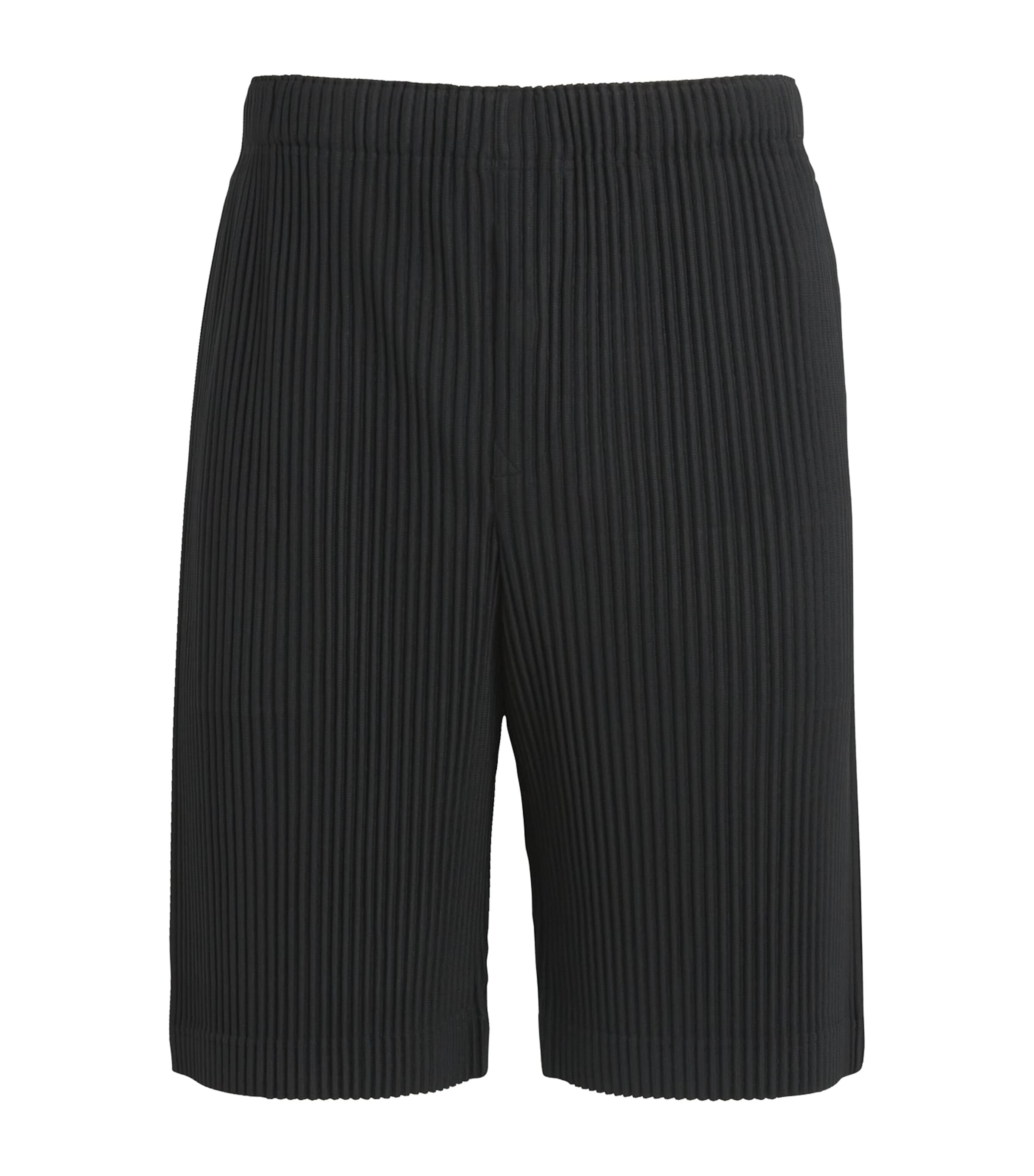 Issey Miyake Pleated Shorts In Black