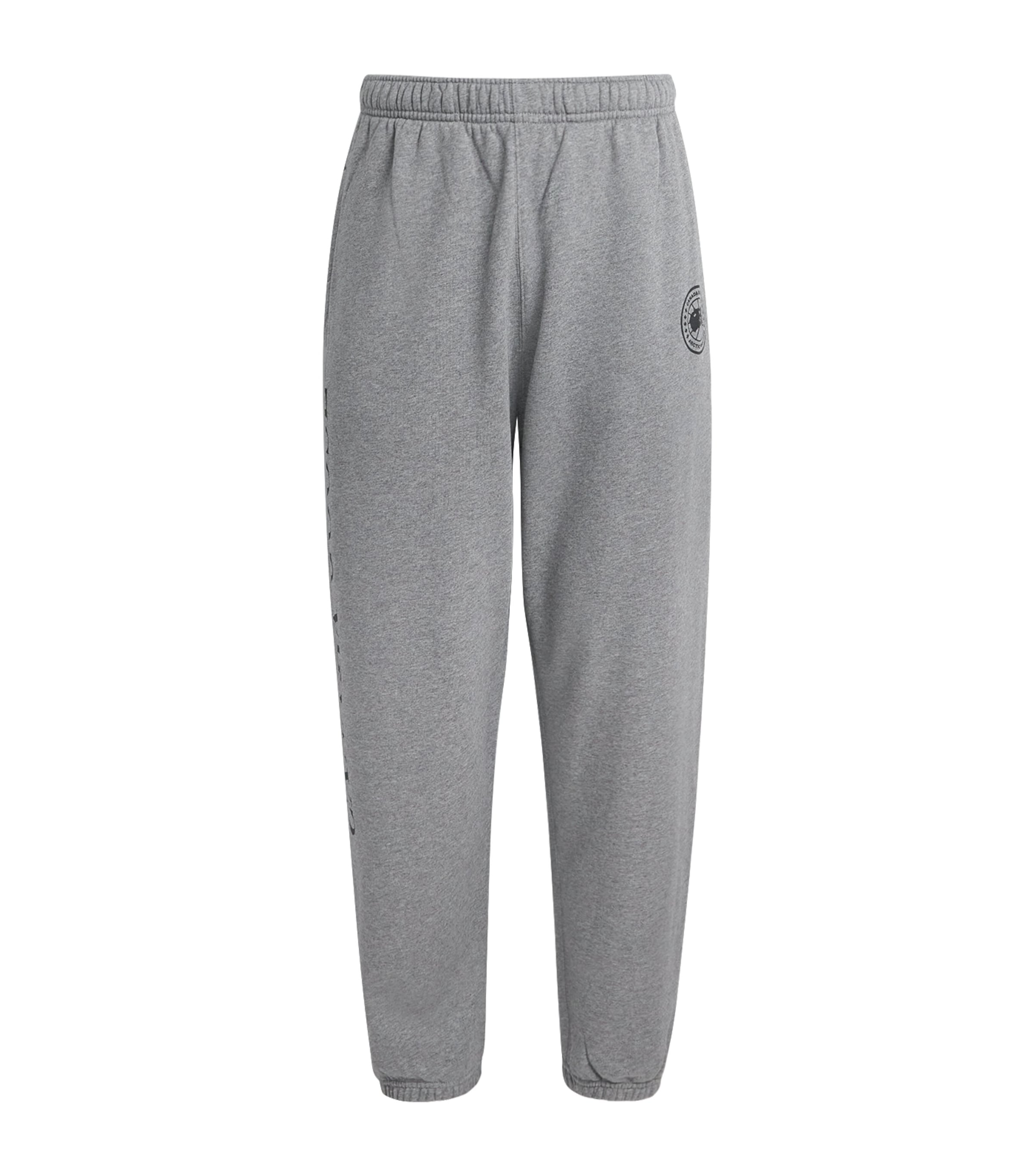Canada Goose Mens Organic Cotton Printed Rove Sweatpants Stone Heather Image 1