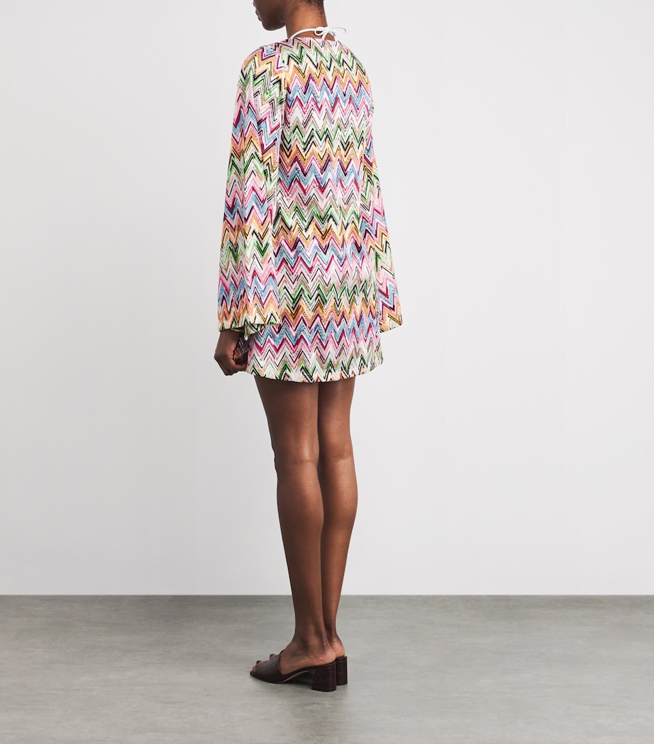 Zigzag V-Neck Mini Dress SM9Z9MULTICOLOUR Image 3