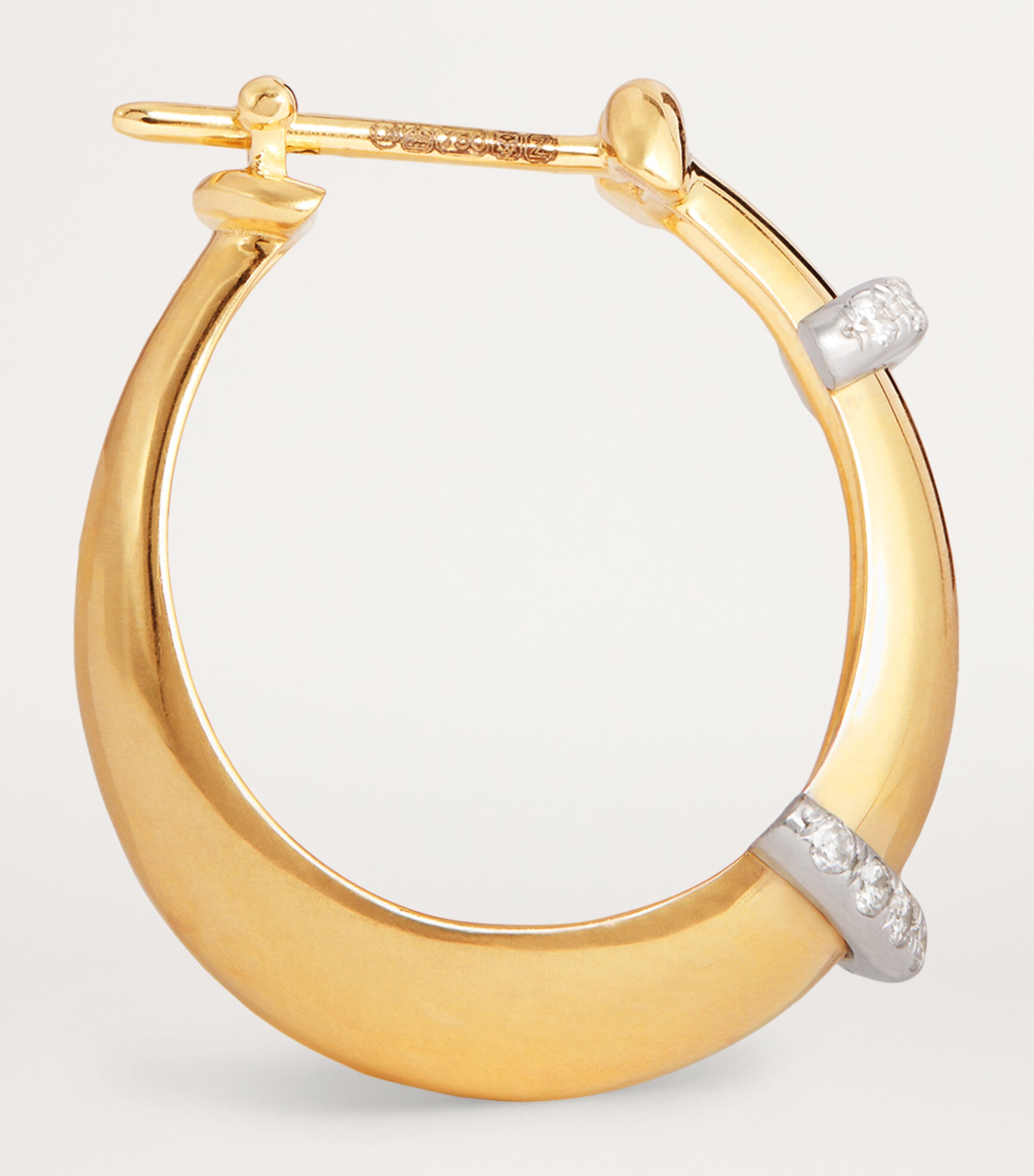L'ATELIER NAWBAR Yellow Gold and Diamond LOT N*91 Hoop Earrings Yellow Gold Image 5