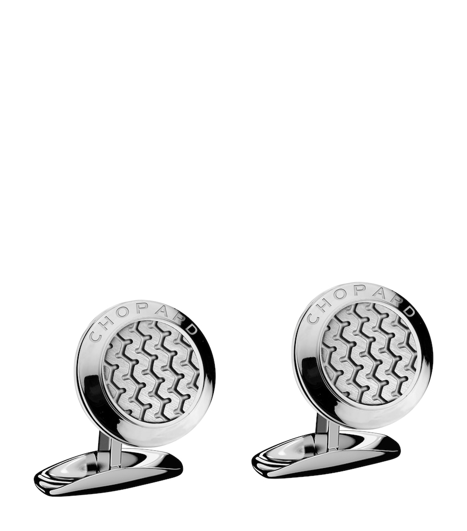 Classic Racing Cufflinks SILVER Image 1