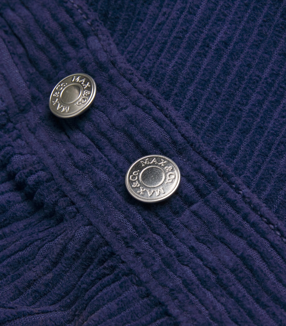 Corduroy Wide-Leg Trousers CHINA BLUE Image 5