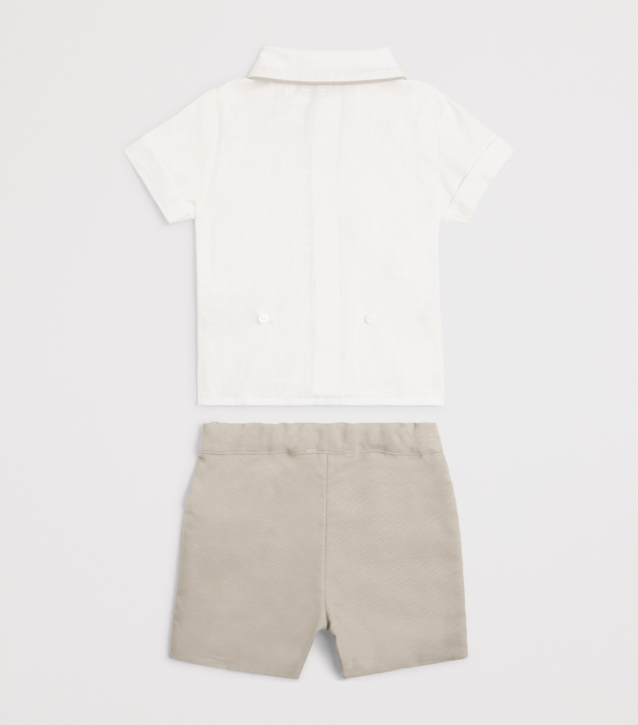 Patachou Shirt and Shorts Set (3-24 Months) Beige Image 2