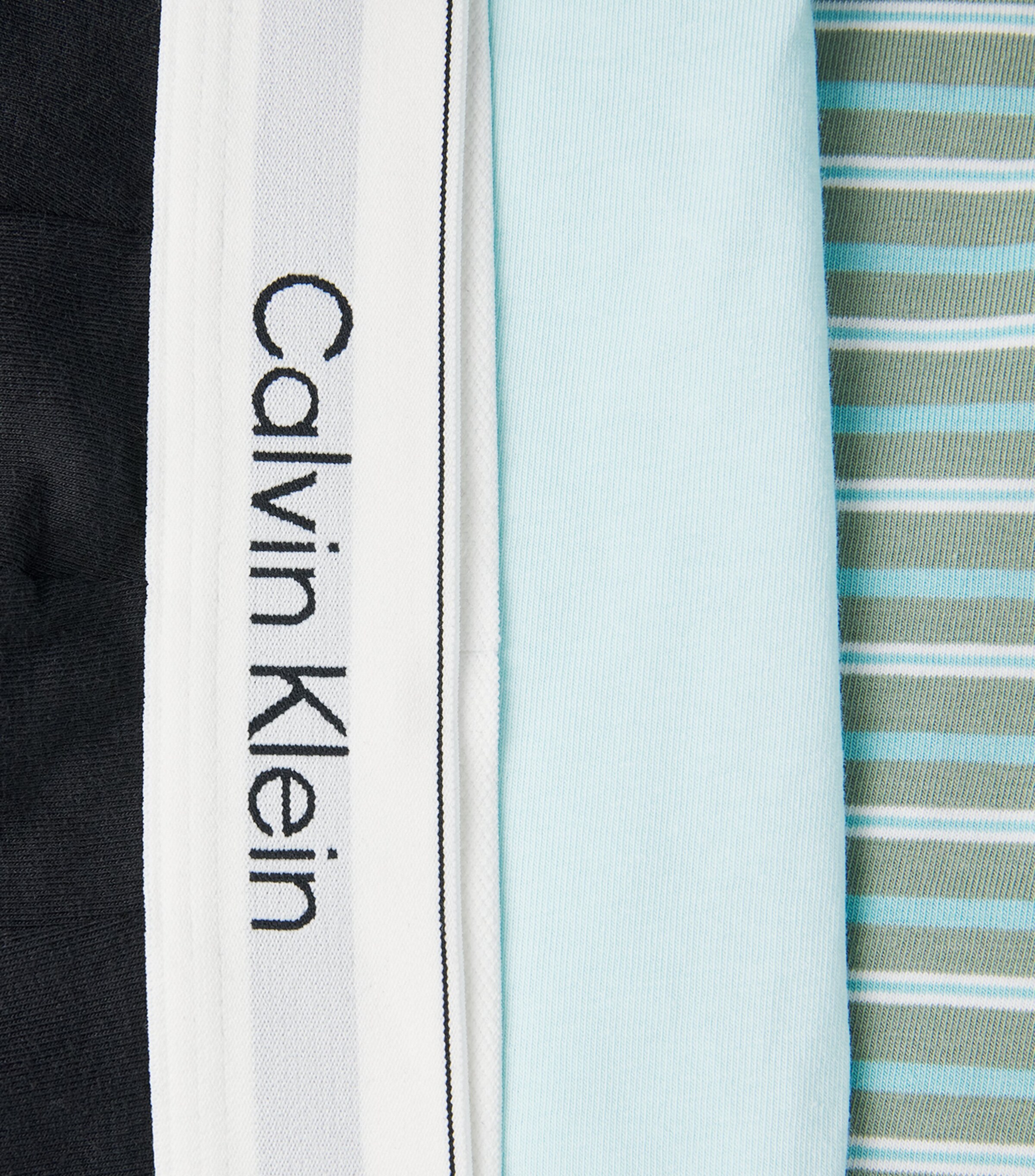 Calvin Klein Mens Stretch-Cotton Icon Boxer Briefs (Pack of 3) Black/spry/mist Image 5