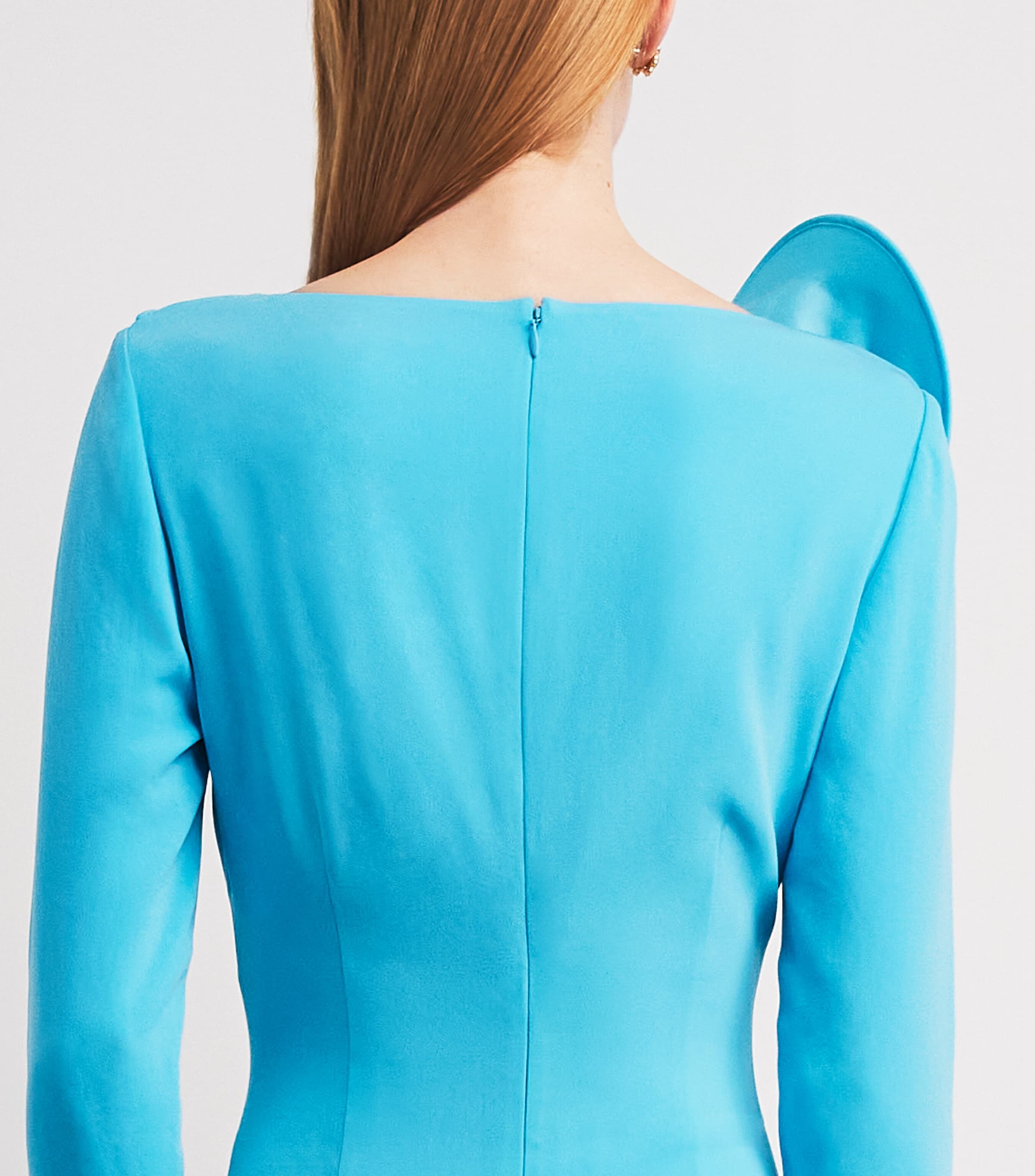 Roland Mouret Womens Flower Appliqué Gown Dark Topaz Image 5