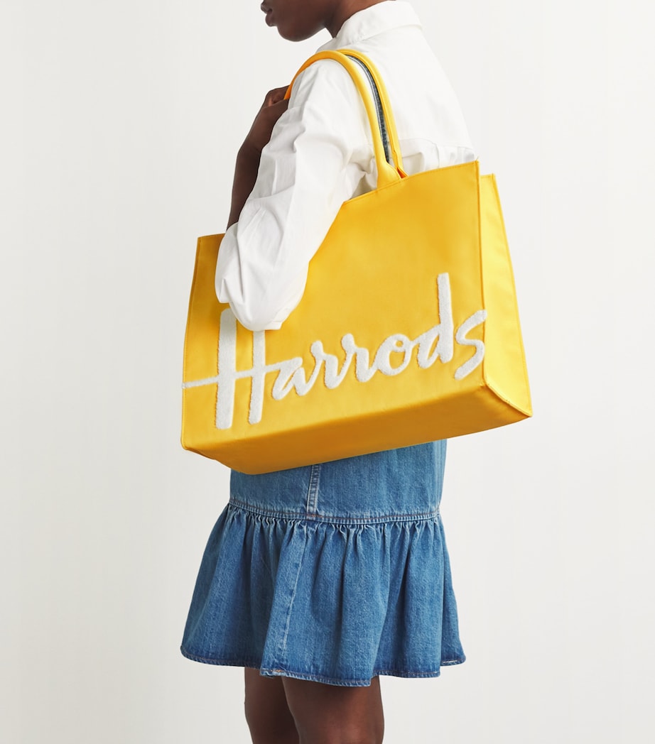 Large Cotton Logo Tote Bag YELLOW Image 5