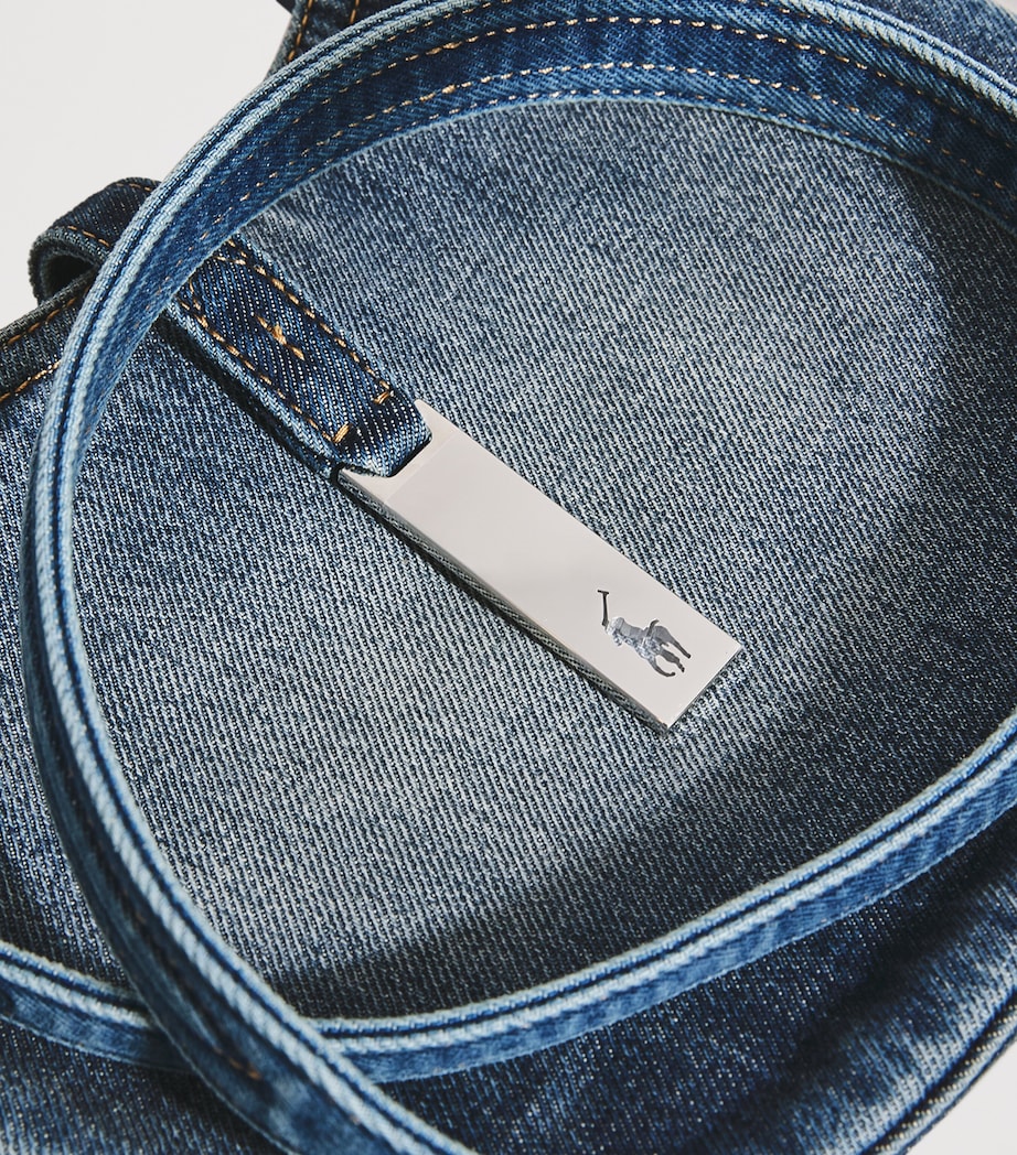 Small Denim Polo ID Shoulder Bag NAVY Image 6