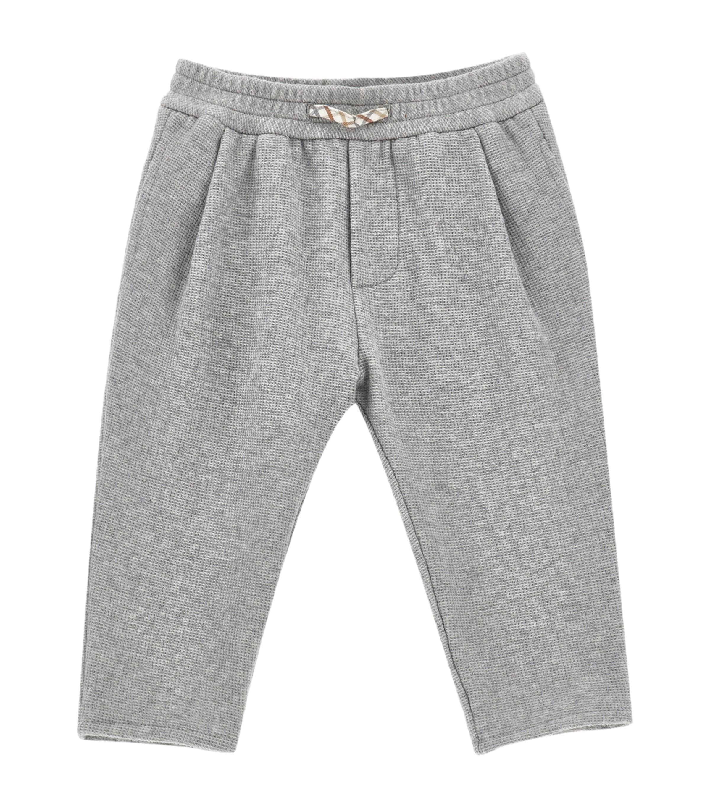 Monnalisa Cotton-blend Sweatpants In Gray