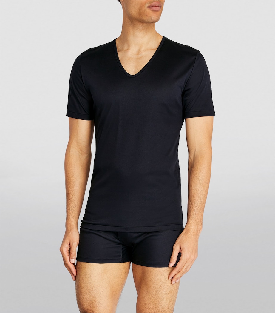 286 Sea Island Cotton T-Shirt 447/NAVY Image 2