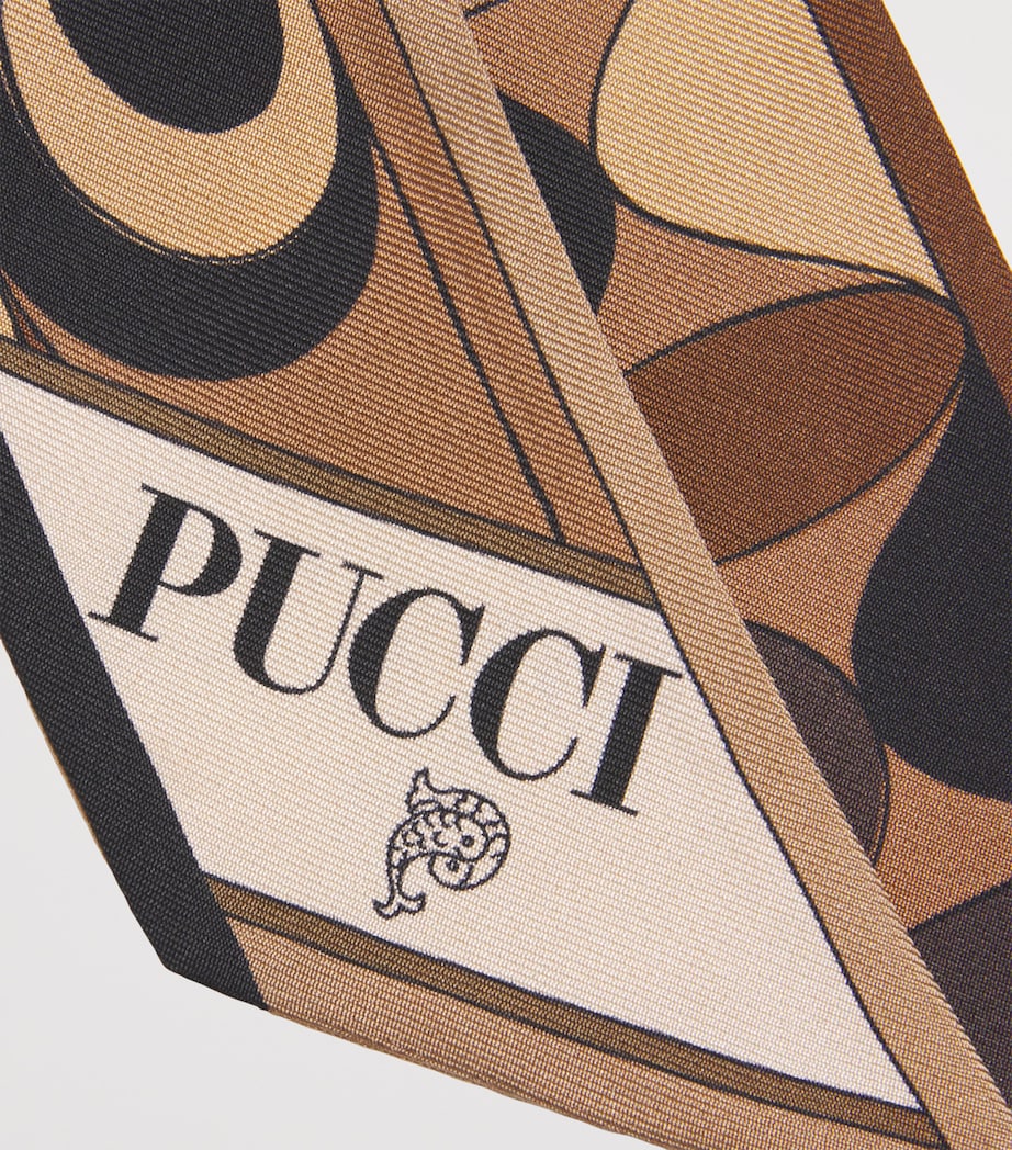 Silk Twill Printed Scarf 1/BLACK GOLD Image 4