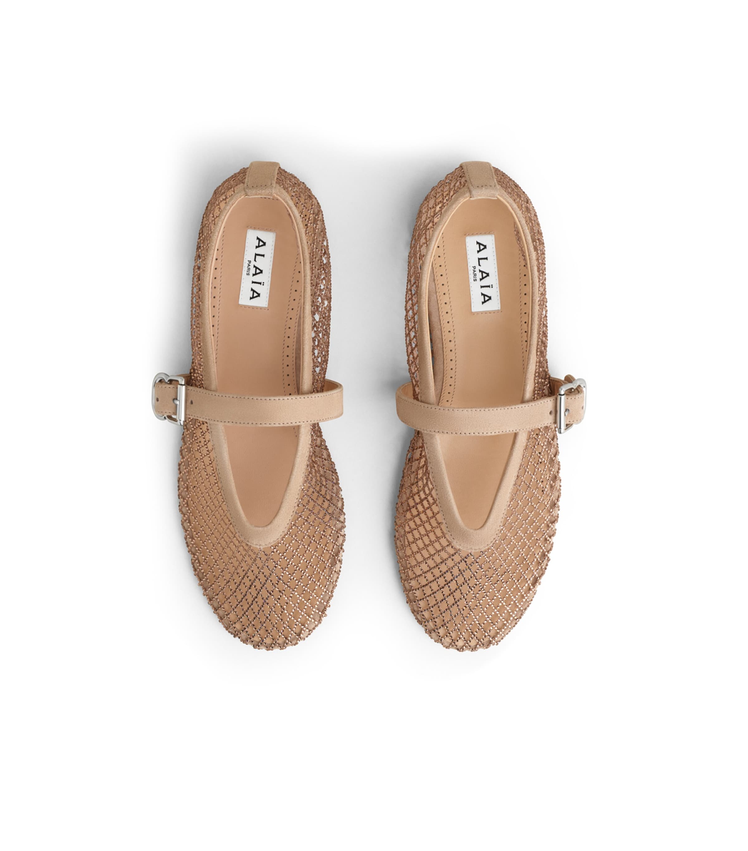 Alaïa Mesh Ballet Flats Nude Image 2