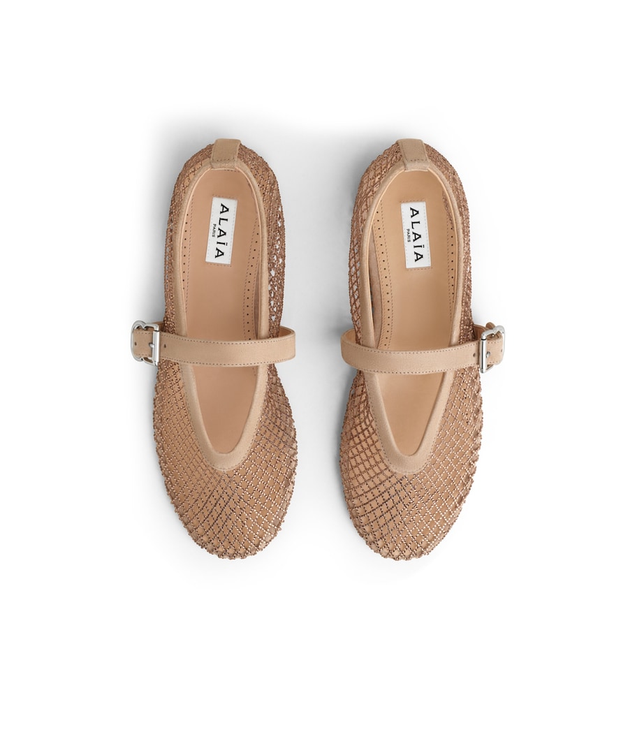 Alaïa Mesh Ballet Flats Nude Image 2