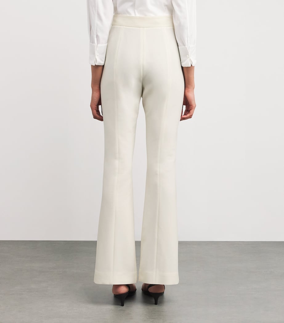 Wool-Blend Flared Trousers OFF-WHITE Image 4