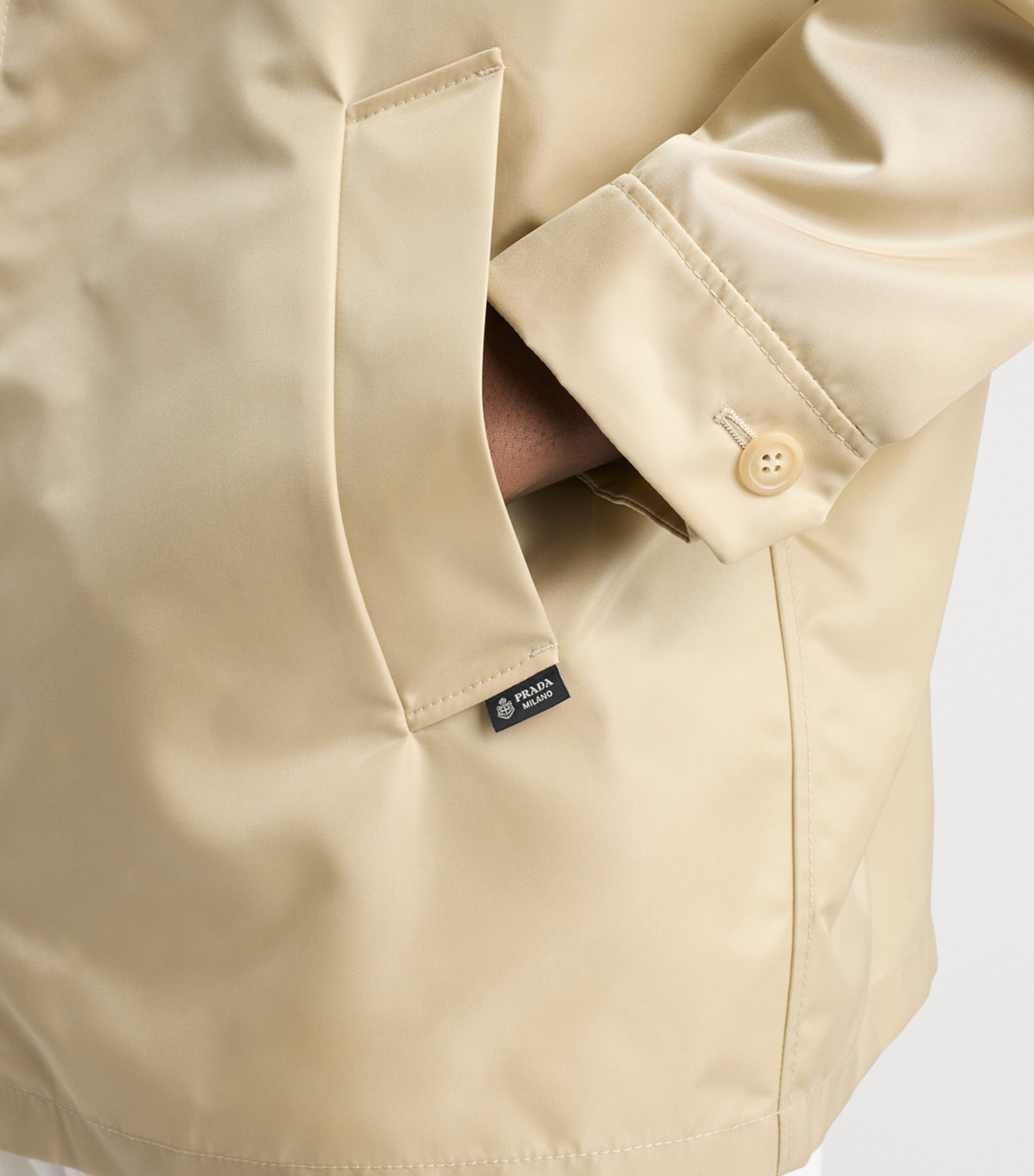Prada Mens Re-Nylon Jacket Neutral Image 5