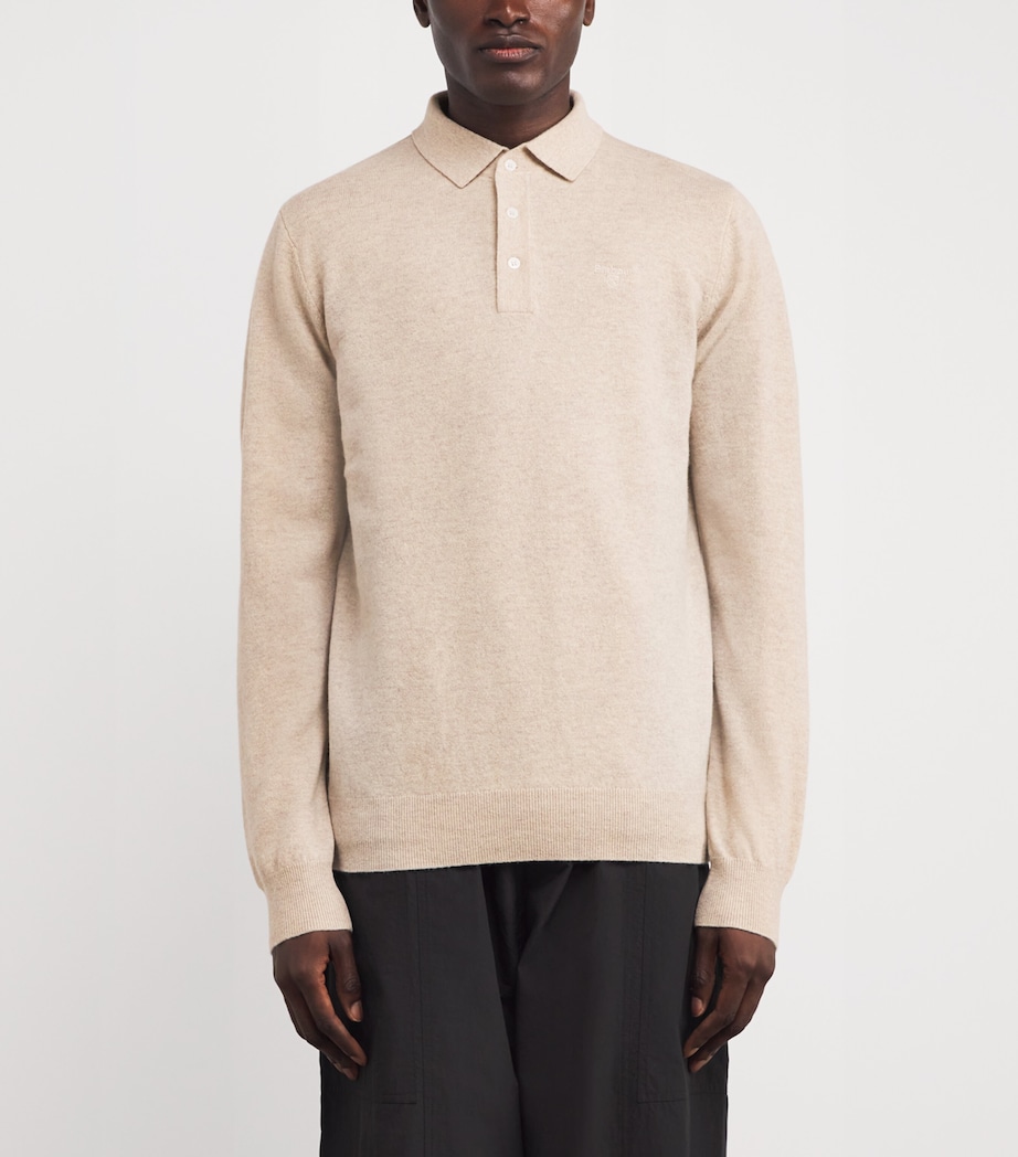 Wool Hutherston Polo Shirt MIST MARL Image 3