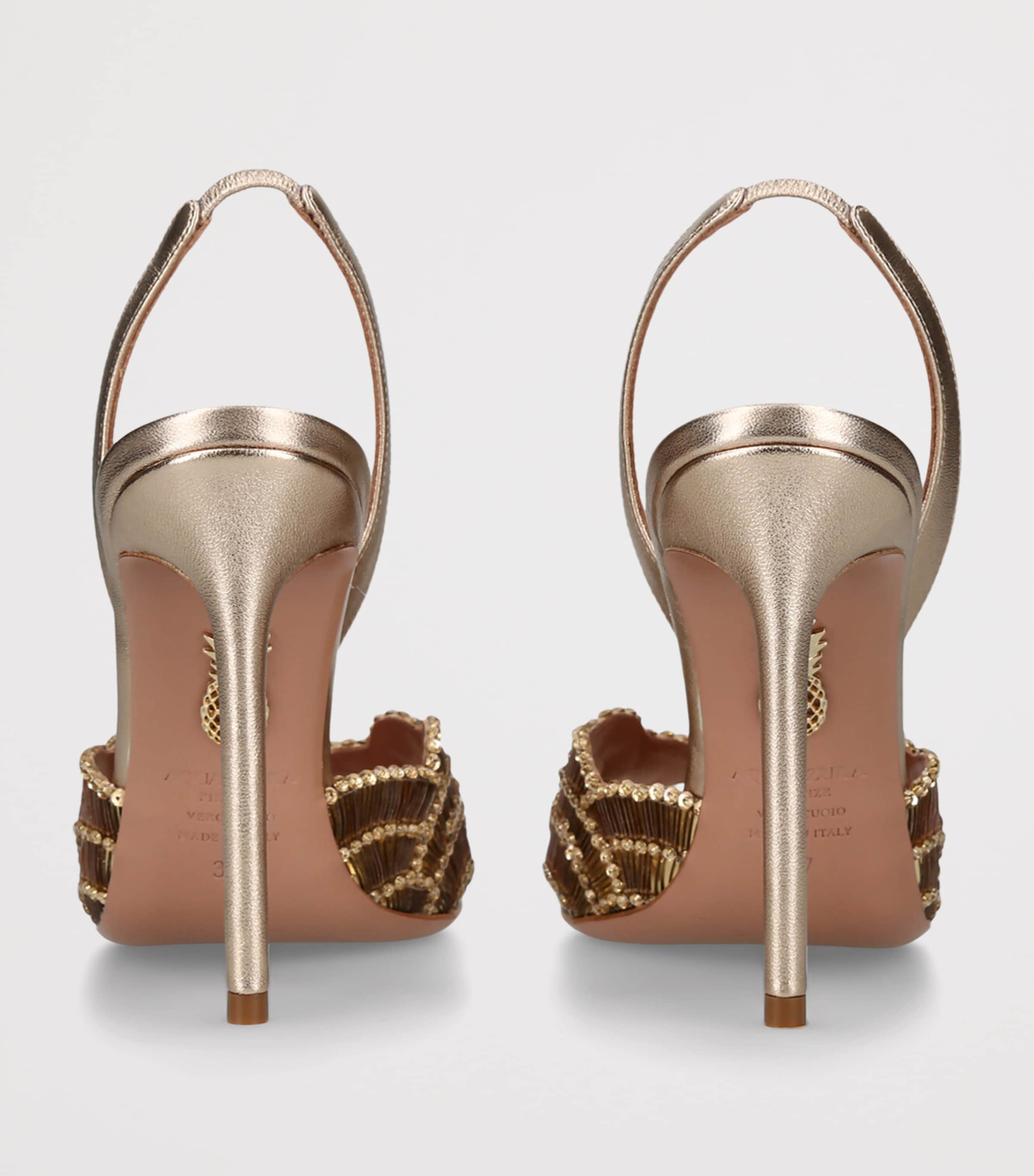 Leather Ce Soir Mules 75 GOLD Image 2