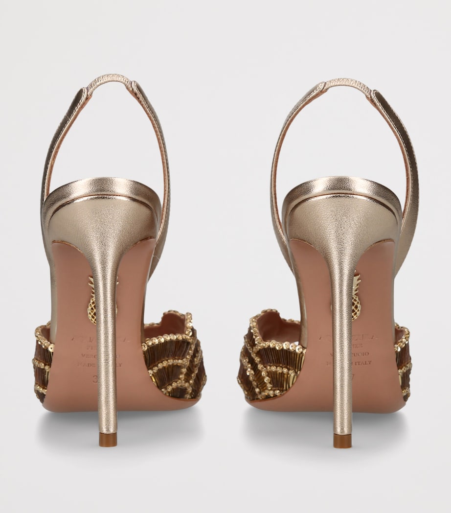 Leather Ce Soir Mules 75 GOLD Image 2