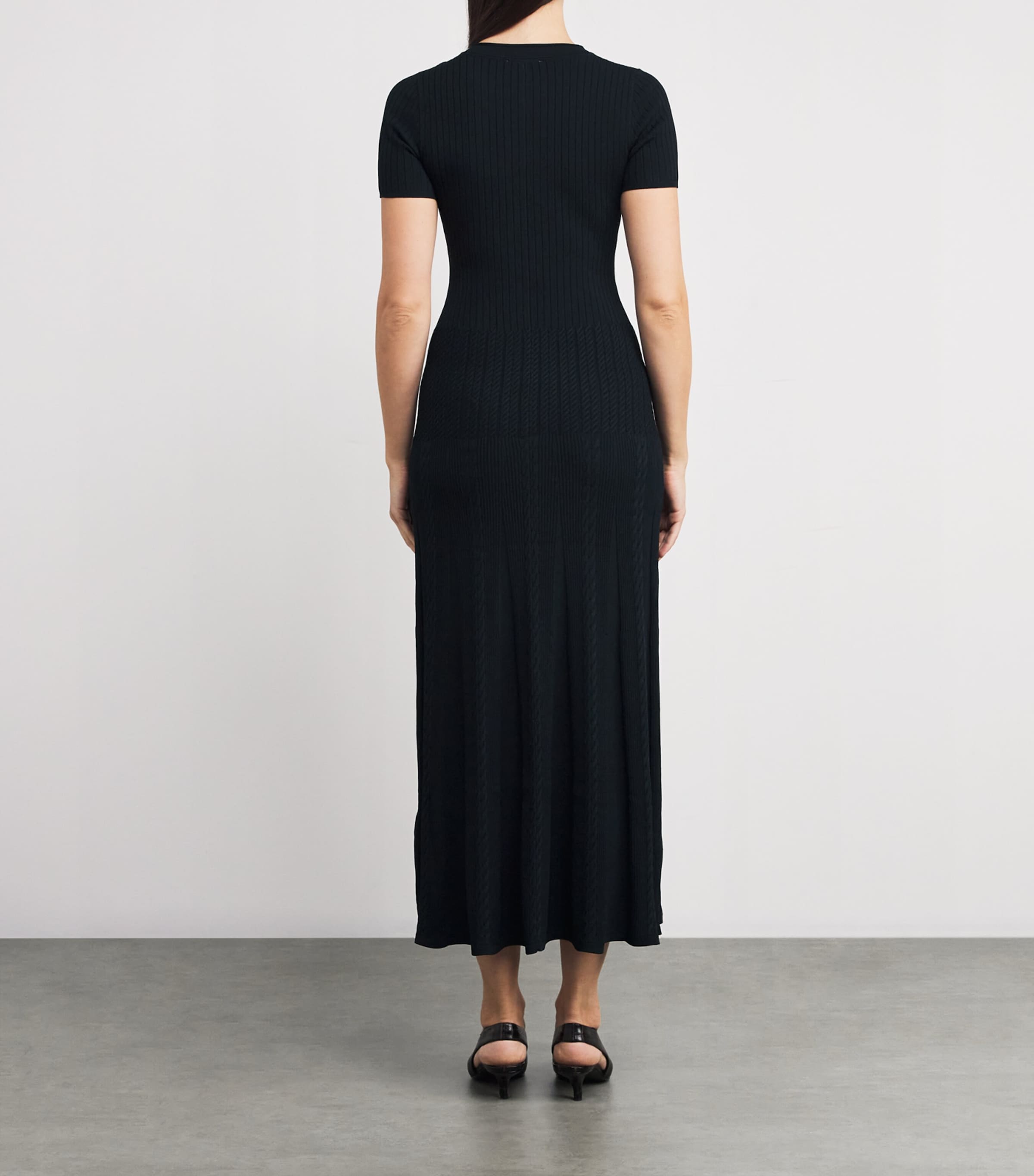 Knit Maxi Dress NAVY BLUE Image 3