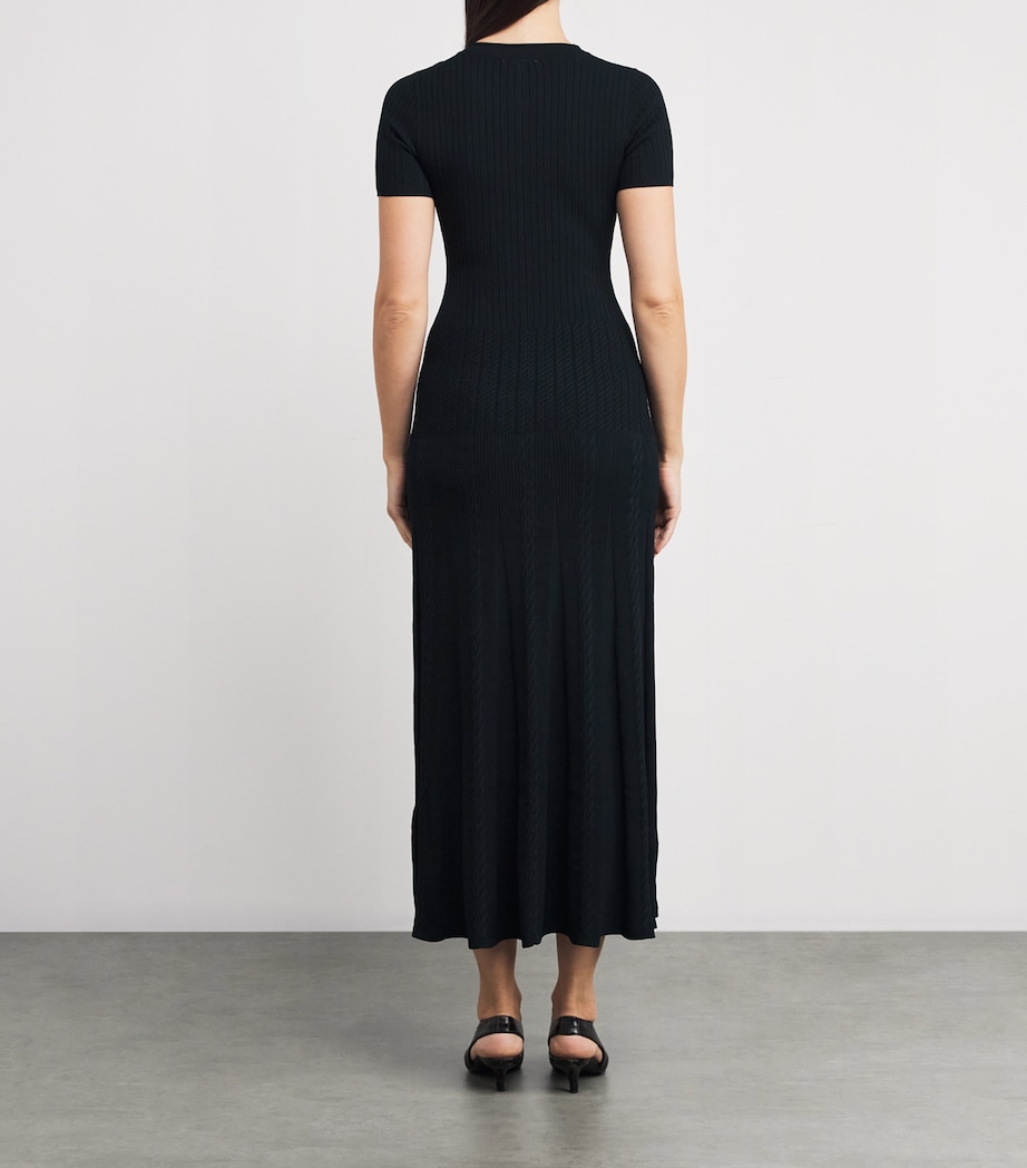 Knit Maxi Dress NAVY BLUE Image 3