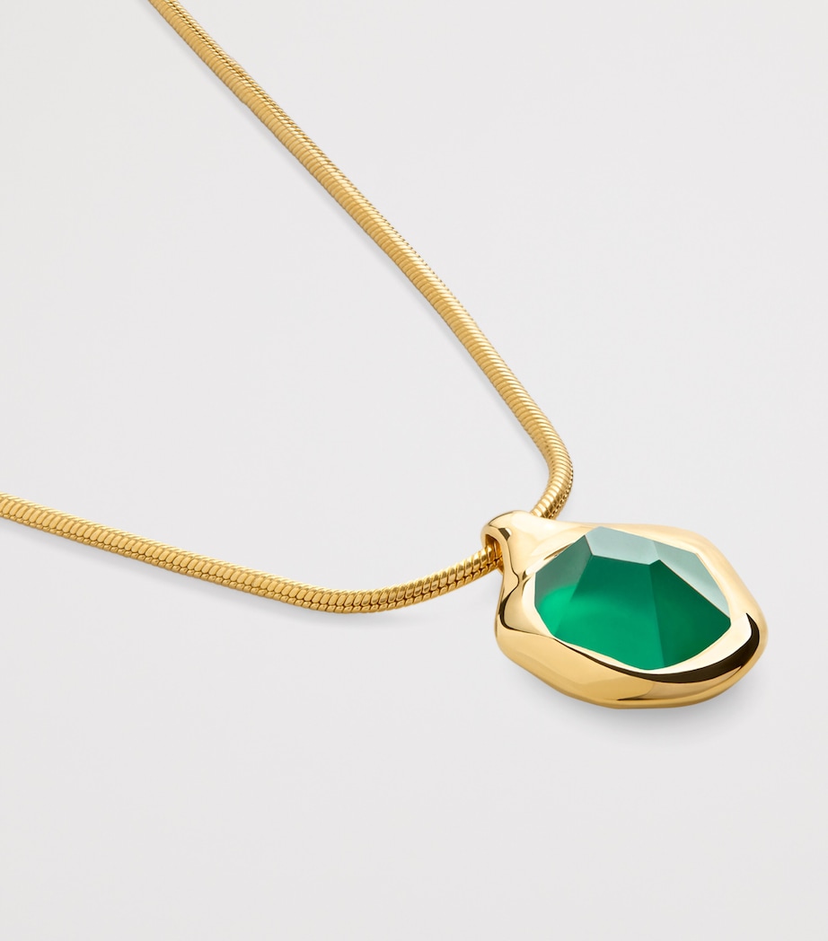 Monica Vinader Gold Vermeil and Onyx Odyssey Necklace Gold Vermeil Image 2