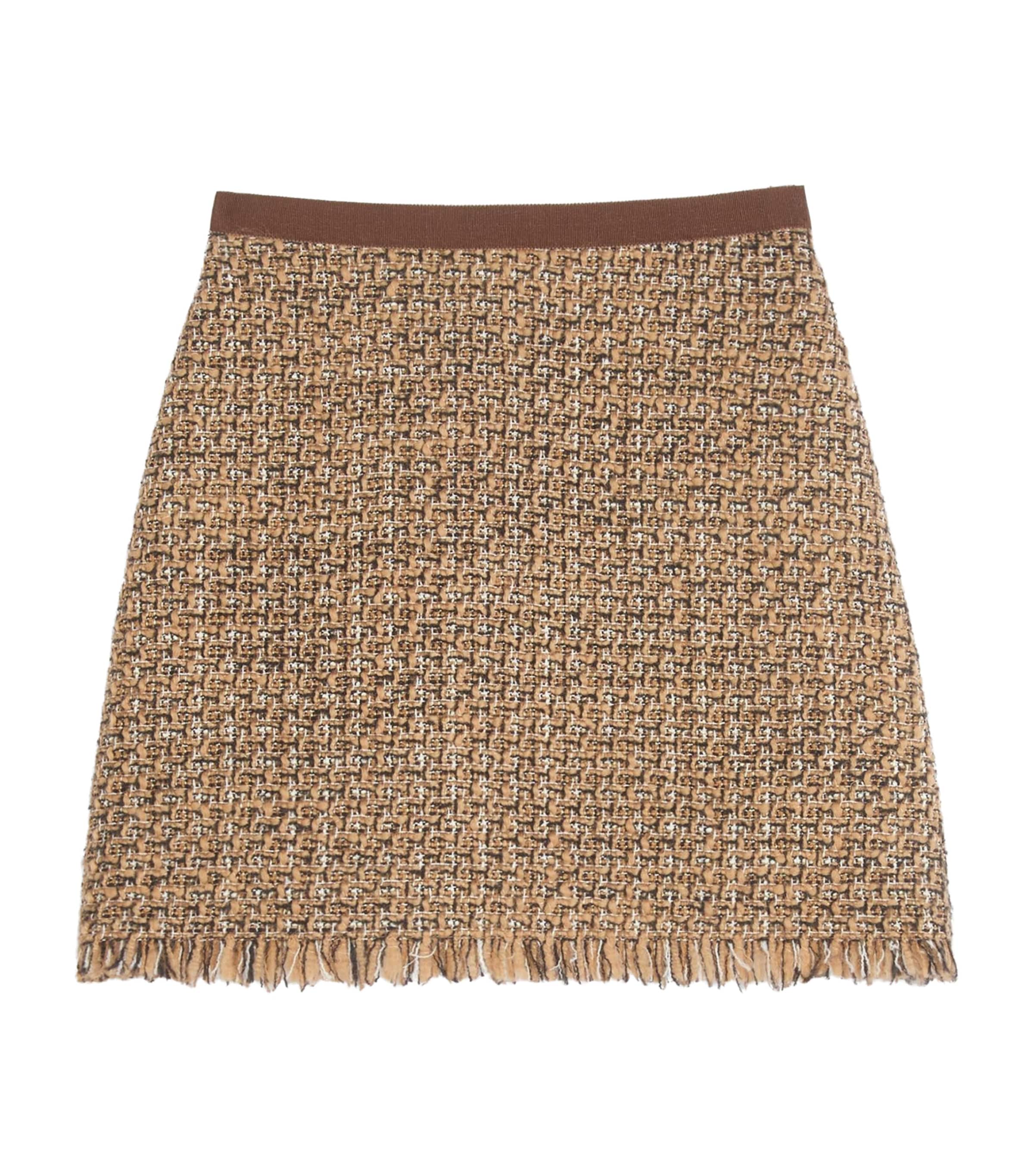 Valentino V Gold Brown Mini Skirt In Brown