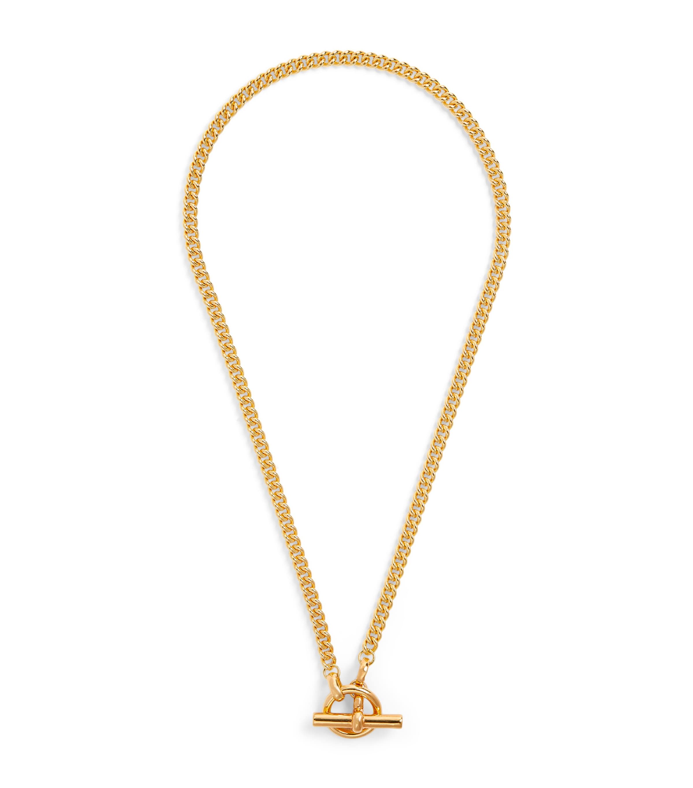 Tilly Sveaas Yellow Gold-plated Curb Chain Lariat Necklace