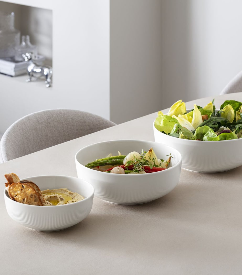 Porcelain Afina Salad Bowl (24cm) WHITE Image 3