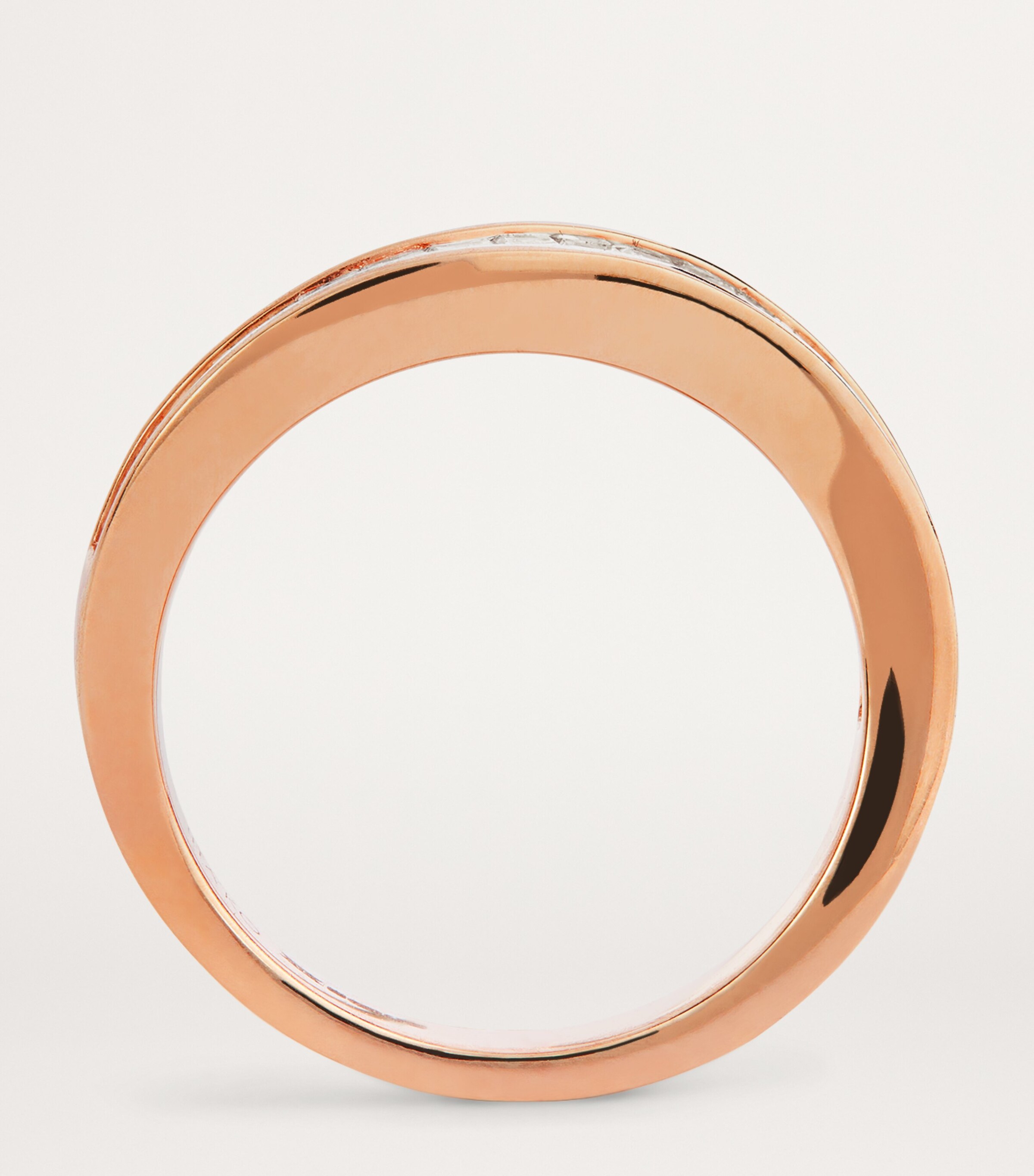 Rose Gold and Diamond Wave Ring ROSE GOLD Image 4