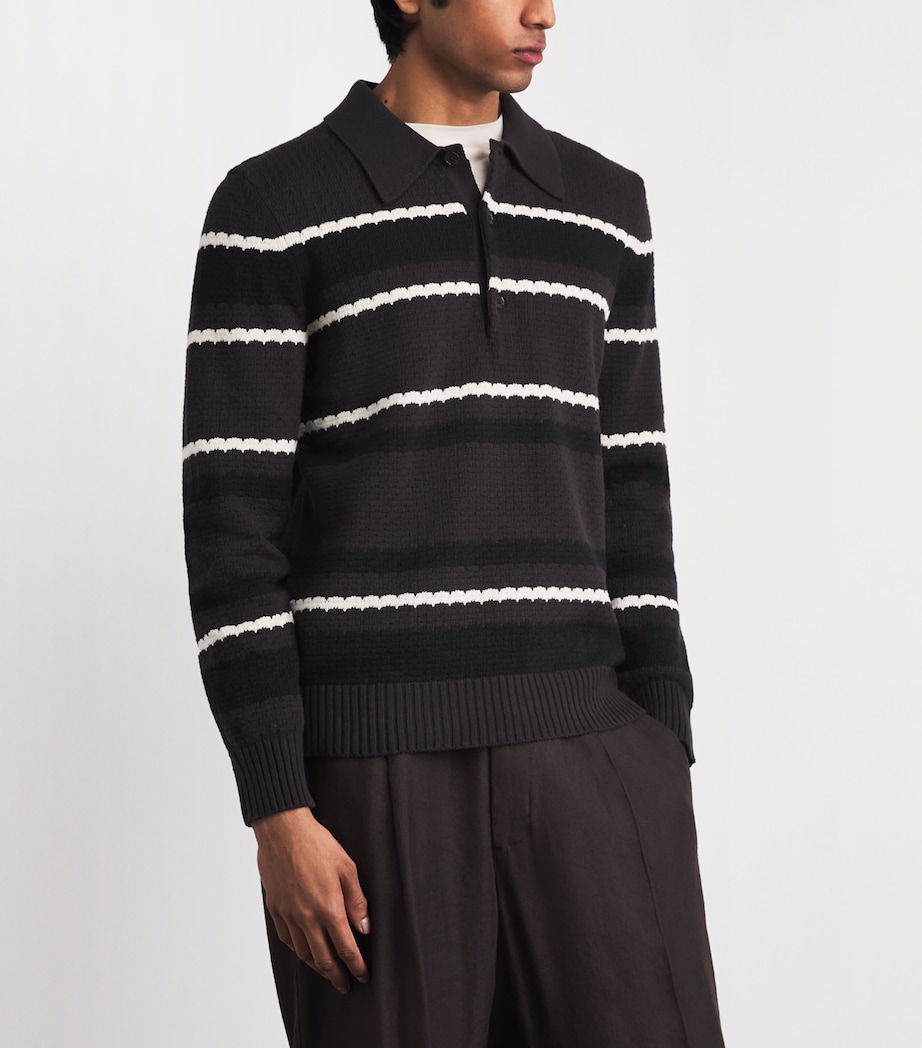 NN.07 Mens Organic Cotton Polo Sweater Dusky Port Image 4