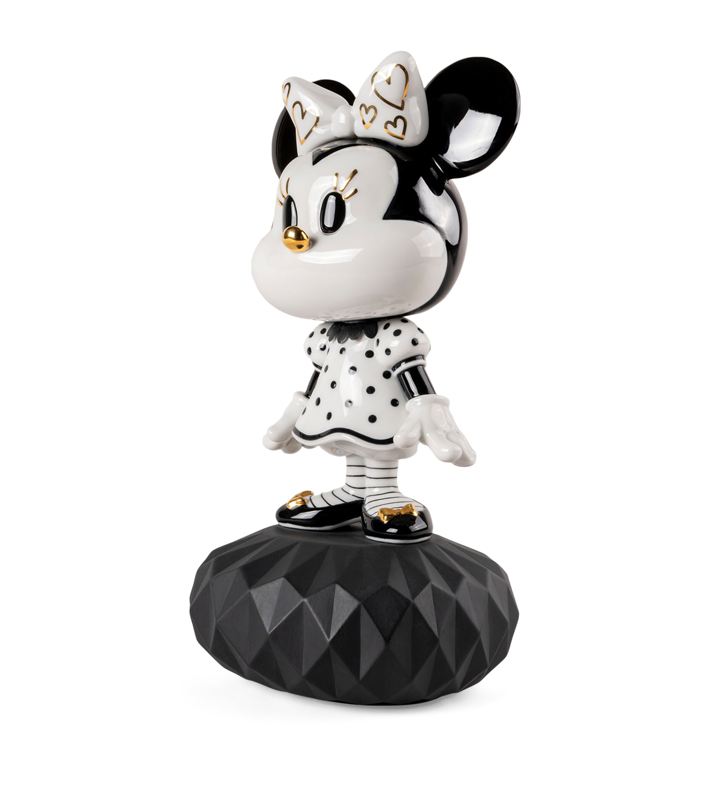 x Disney Minnie Mouse Figurine (38cm) WHITE, BLACK & GOLD Image 2