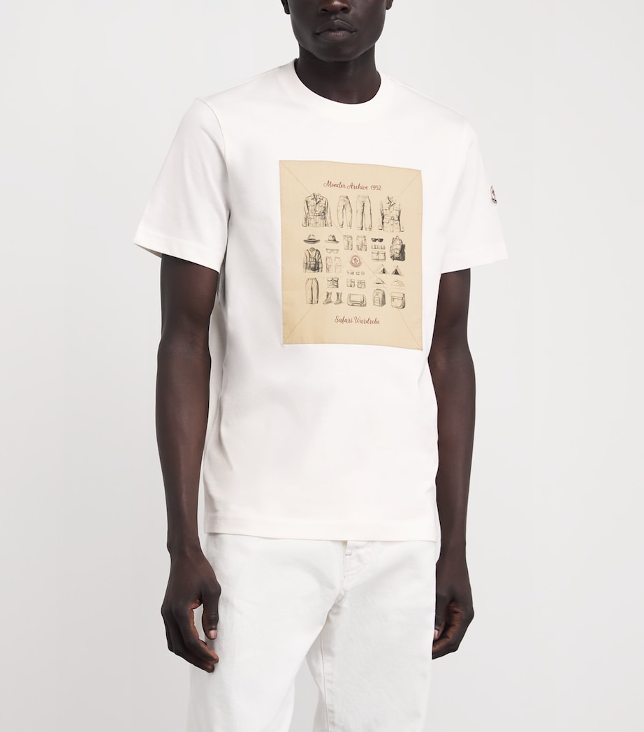 Moncler Mens Cotton Safari Print T-Shirt Image 4