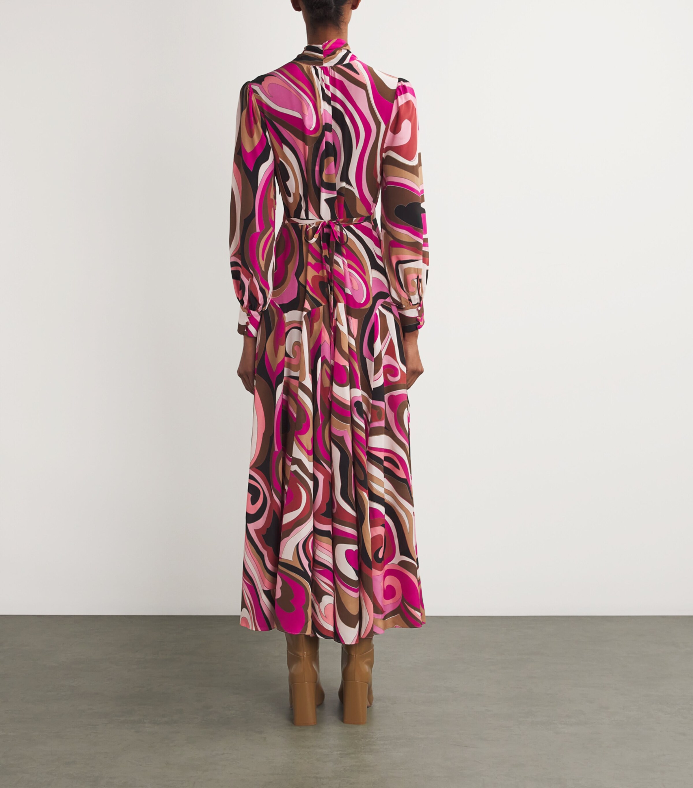 Marigold Midi Dress MARBLE PINK Image 3